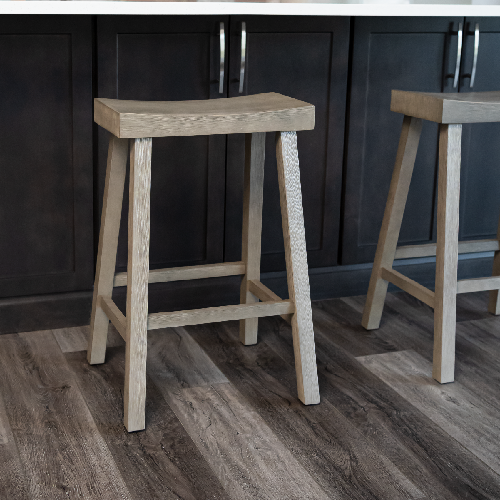 27" Vincent counter height kitchen stool - antiqued grey finish in Stools by Maven Lane