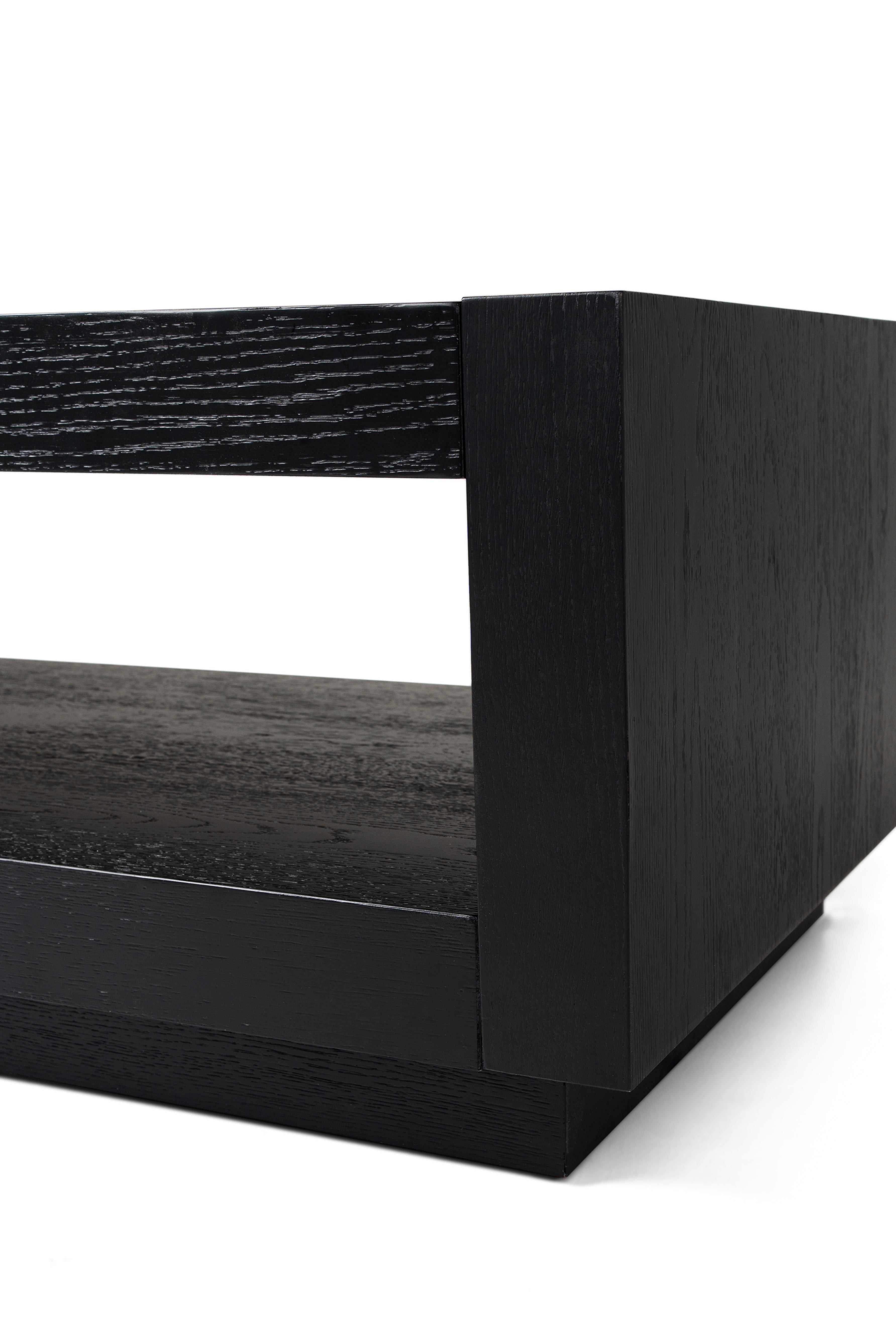 Artemis Contemporary Wooden Coffee Table in Refined Black Finish in Accent Tables by Maven Lane