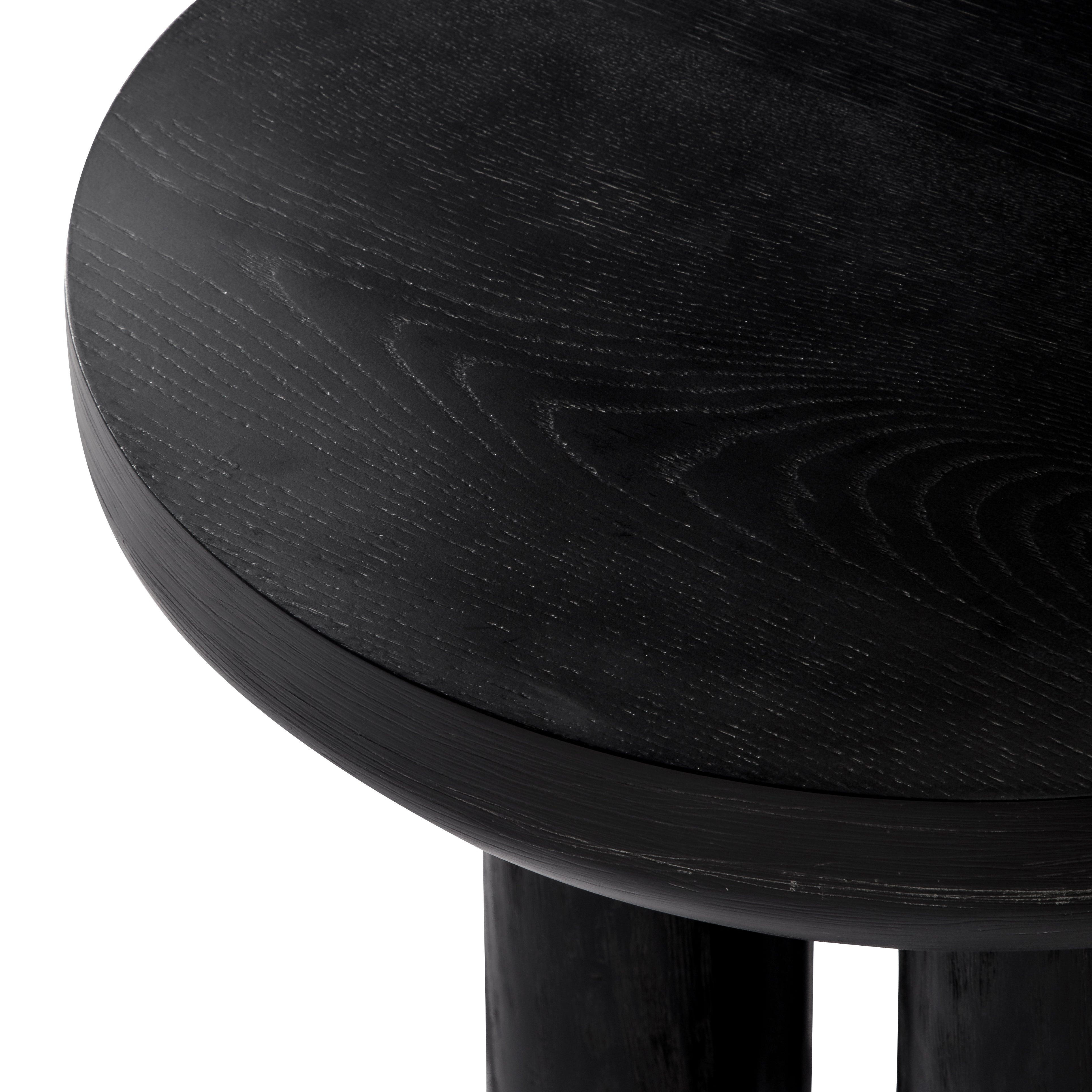 Owen Rustic Wooden Side Table In Aged Black in Accent Tables by Maven Lane