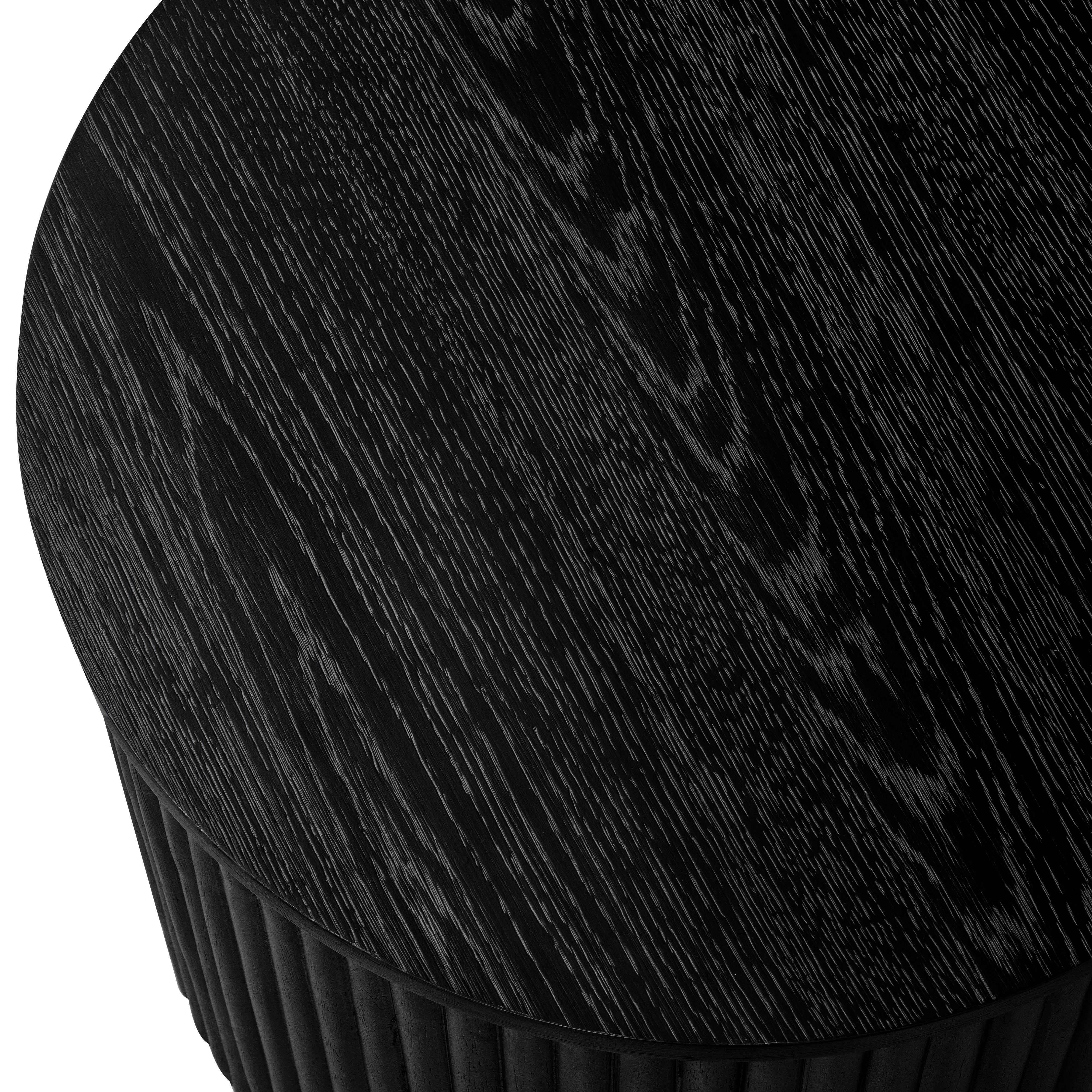 Dallas round side table in aged black in Side Table by Maven Lane