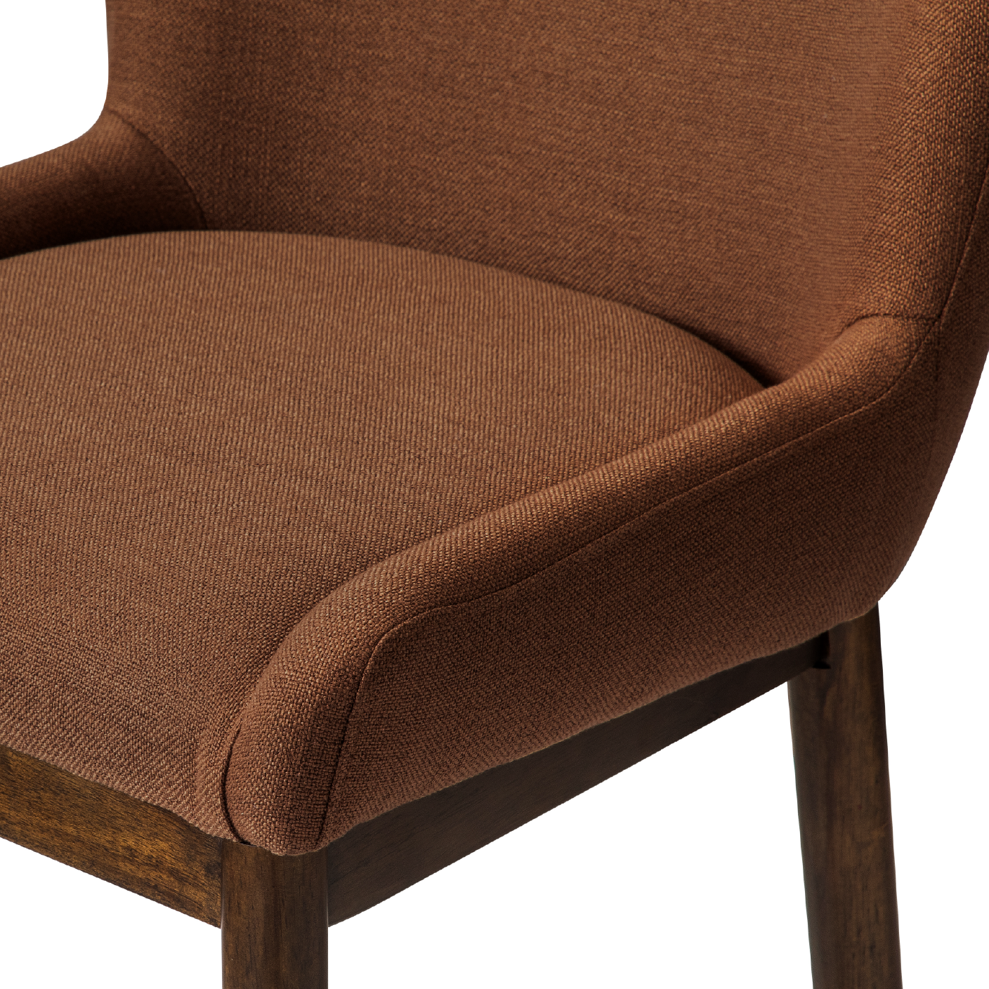 31" Gia bar stool in aged brown finish with clay canvas fabric in Stools by Maven Lane