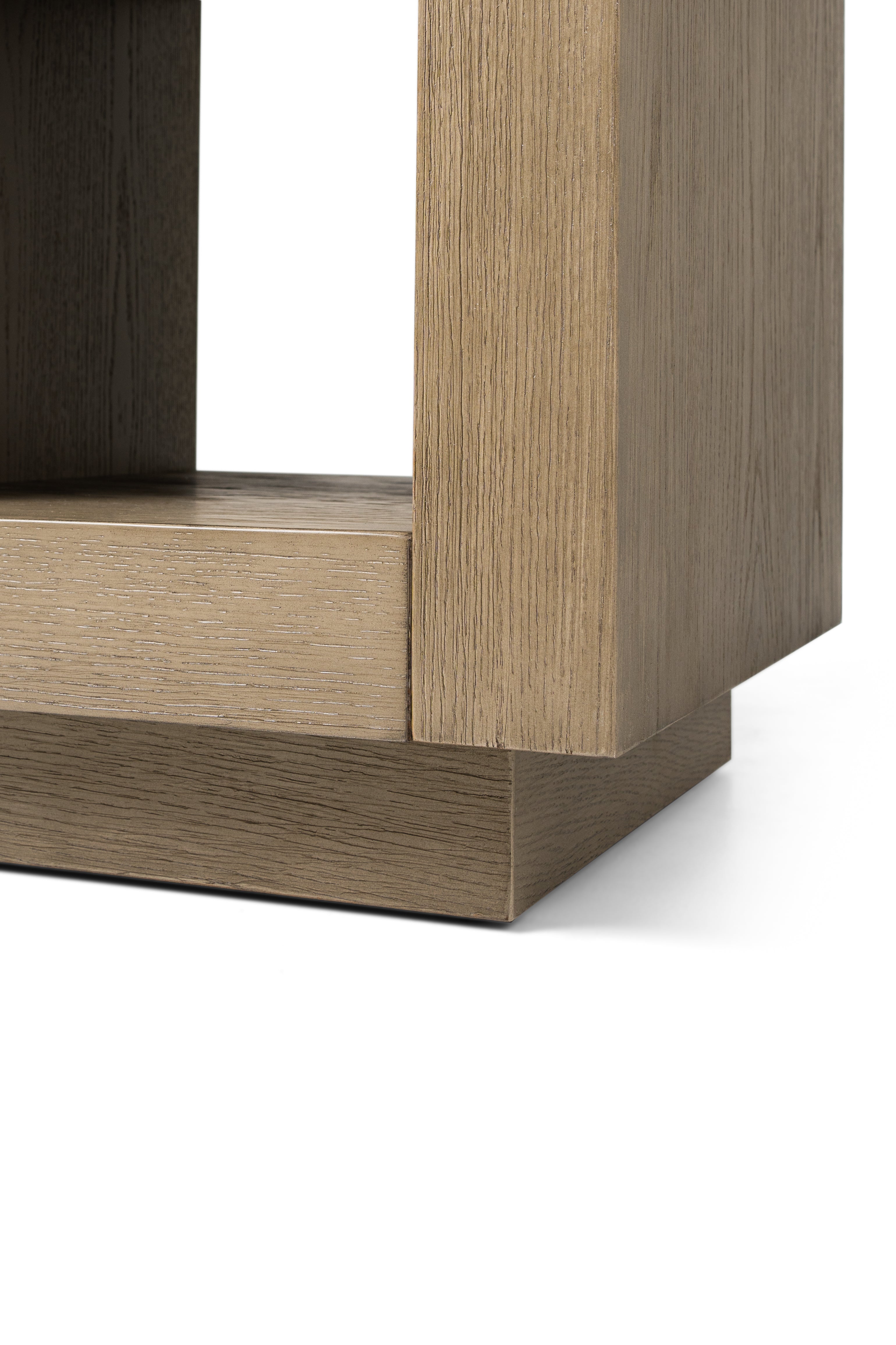 Artemis Contemporary Wooden Side Table in Refined Grey Finish in Accent Tables by Maven Lane