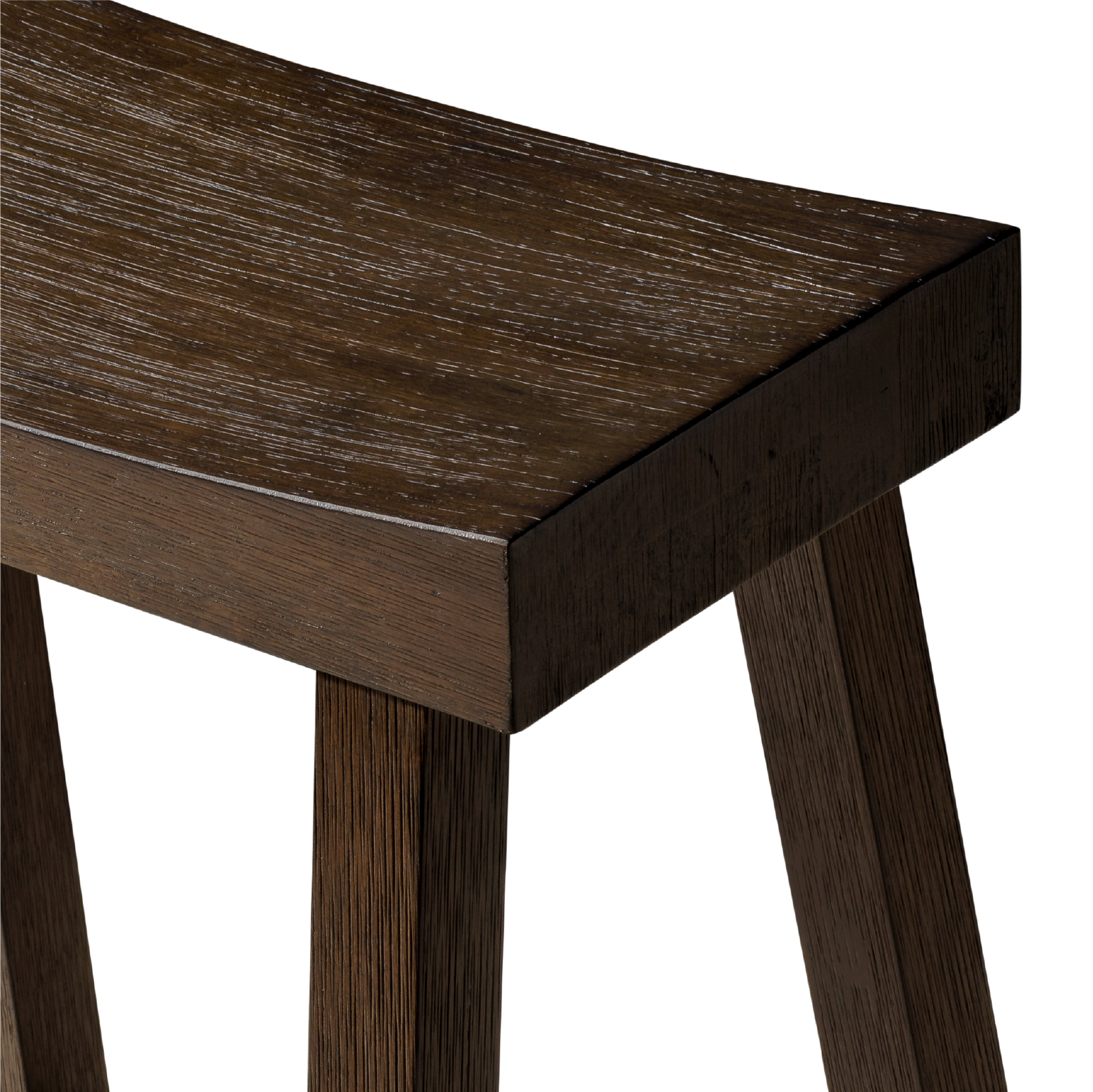 Vincent Bar Stool in Antiqued Brown Finish in Stools by Maven Lane