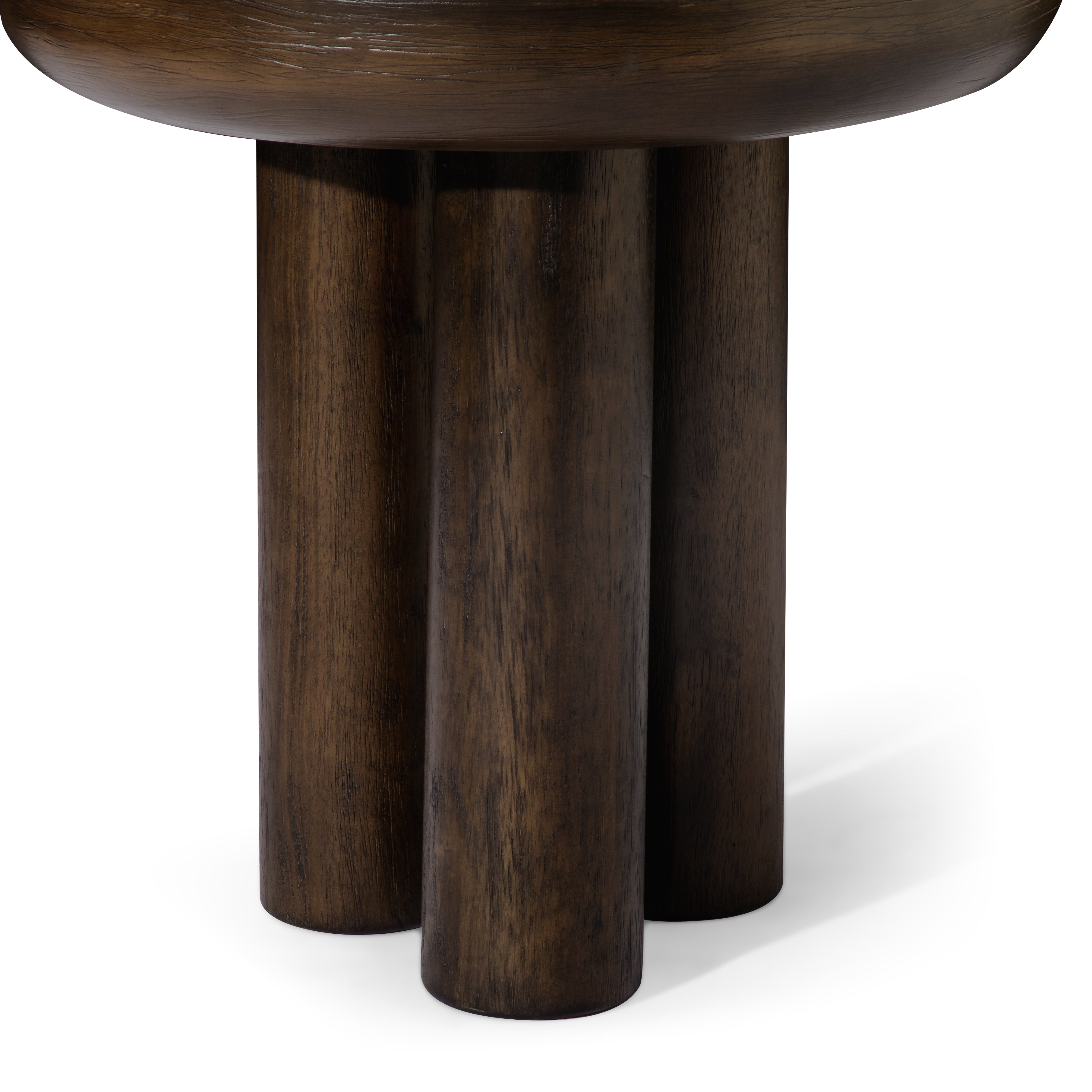 Owen rustic wooden side table in aged brown in Accent Tables by Maven Lane