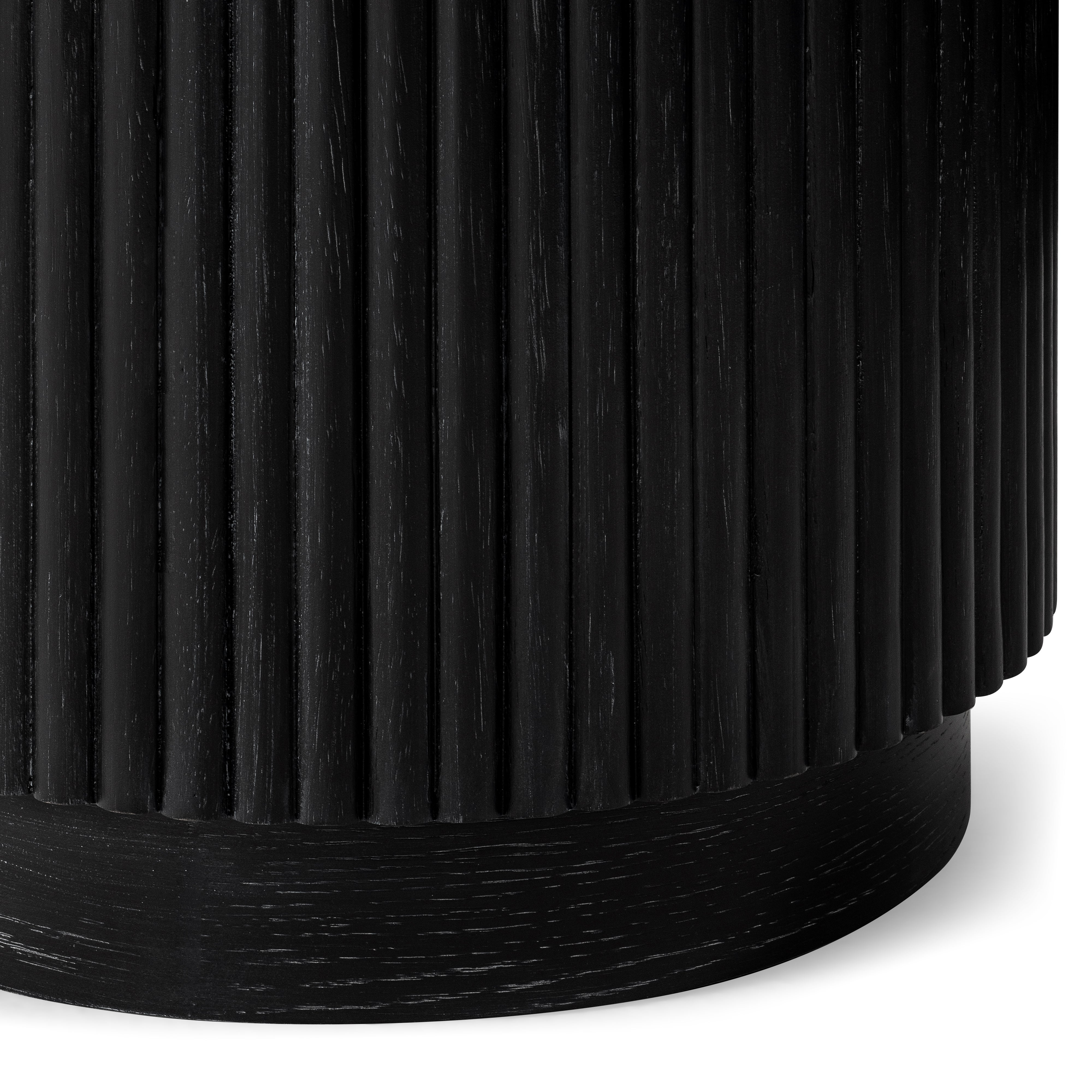 Dallas round side table in aged black in Side Table by Maven Lane