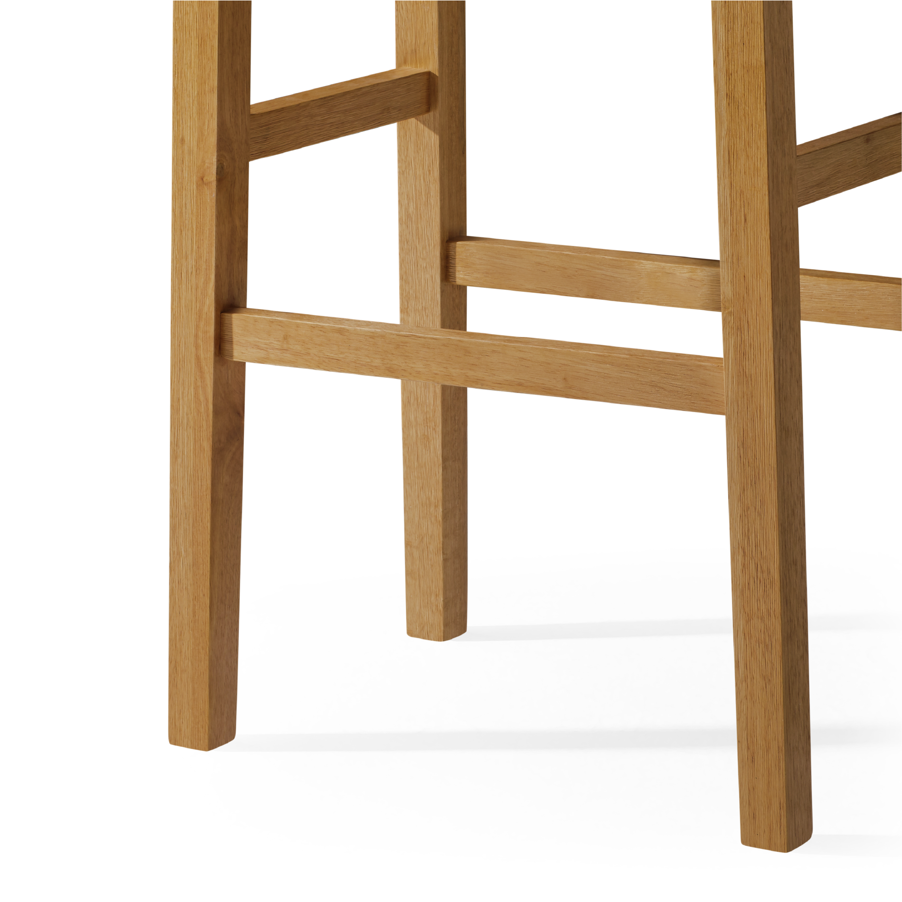 Emerson Bar Stool In Weathered Natural Wood Finish With Avanti Bone Vegan Leather in Stools by Maven Lane