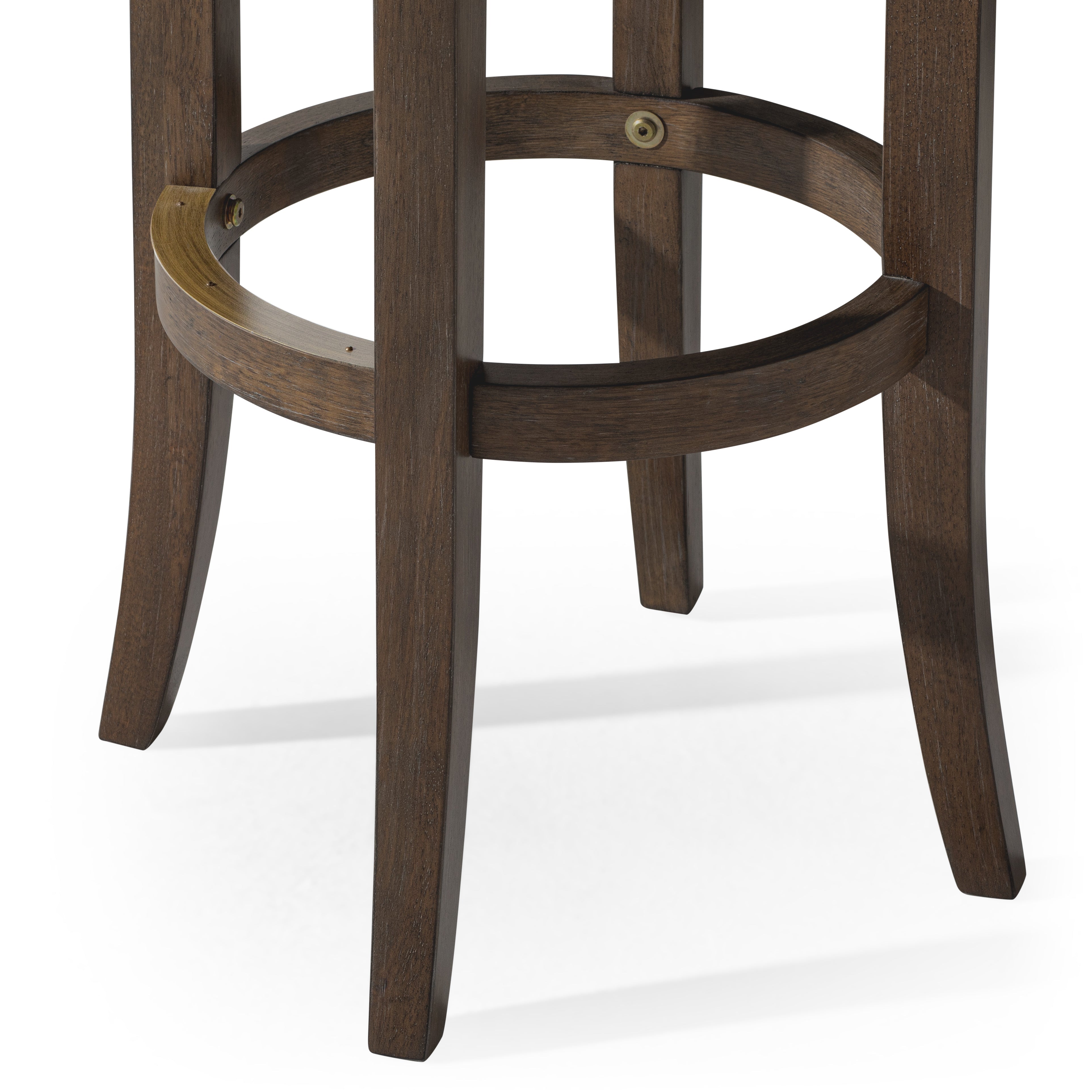 26" Eva Counter Height Kitchen Stool - Walnut Finish with Marksman Saddle Vegan Leather in Stools by Maven Lane