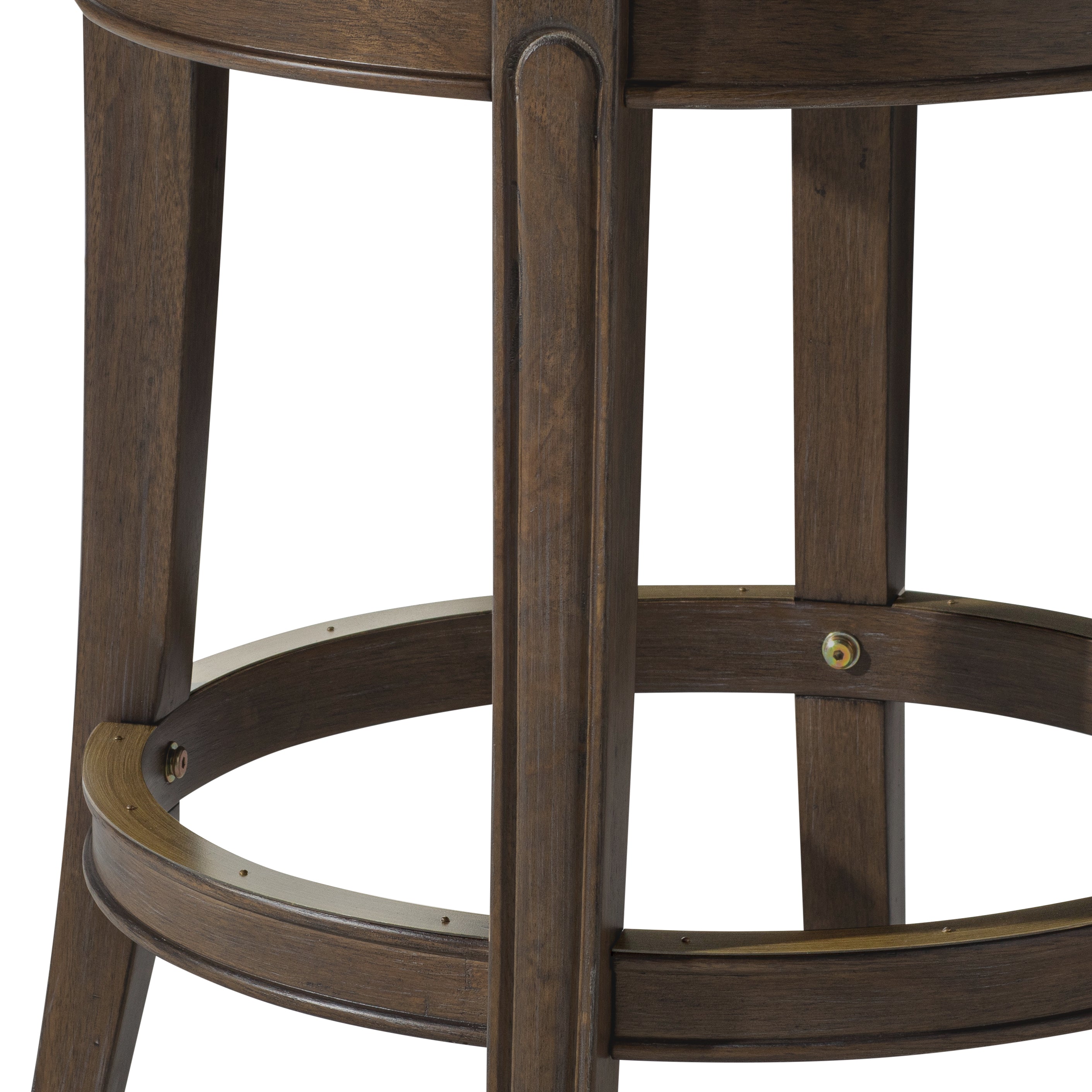 26" Alexander Backless Counter Stool in Walnut Finish with Marksman Saddle Vegan Leather in Stools by Maven Lane