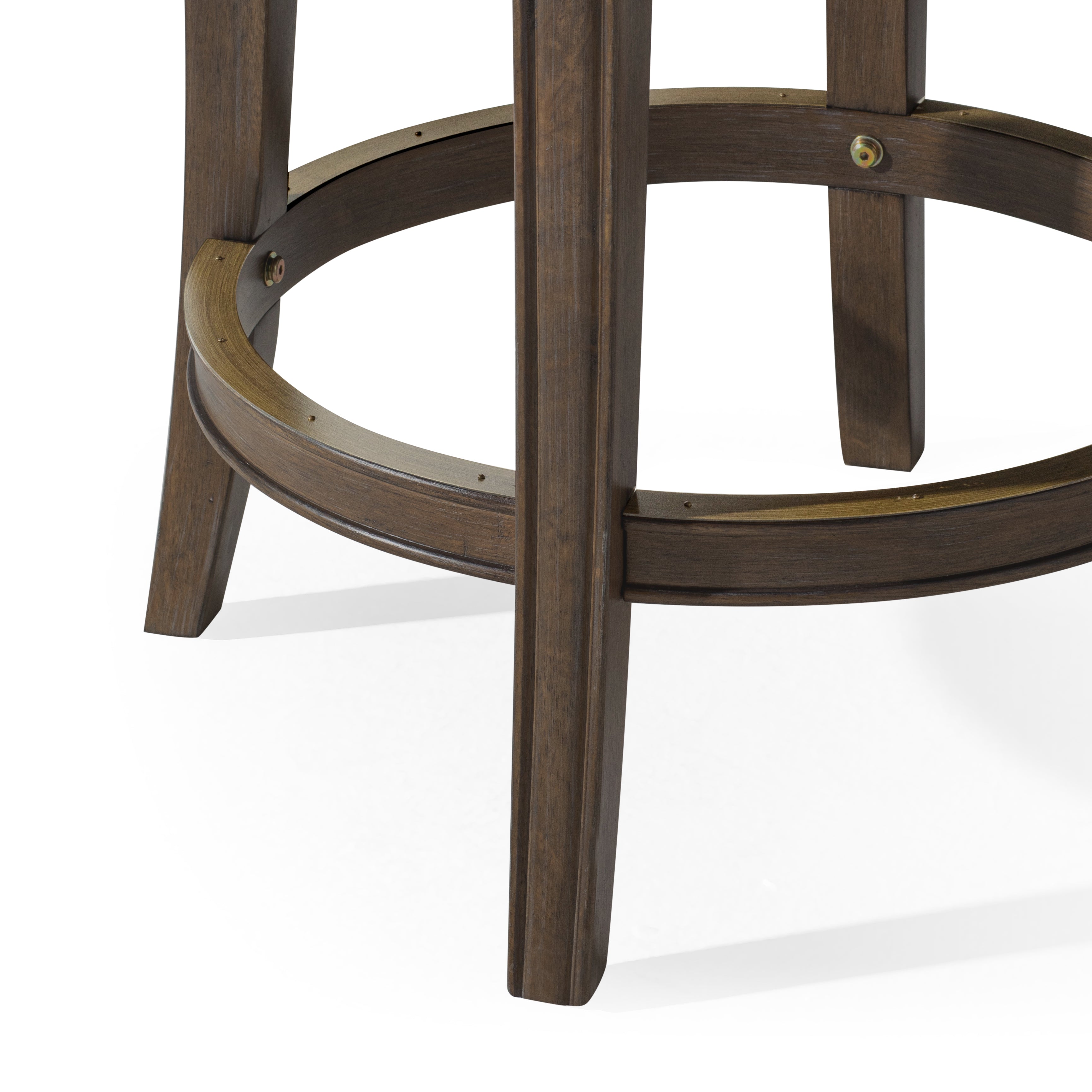 26" Alexander Backless Counter Stool in Walnut Finish with Marksman Saddle Vegan Leather in Stools by Maven Lane