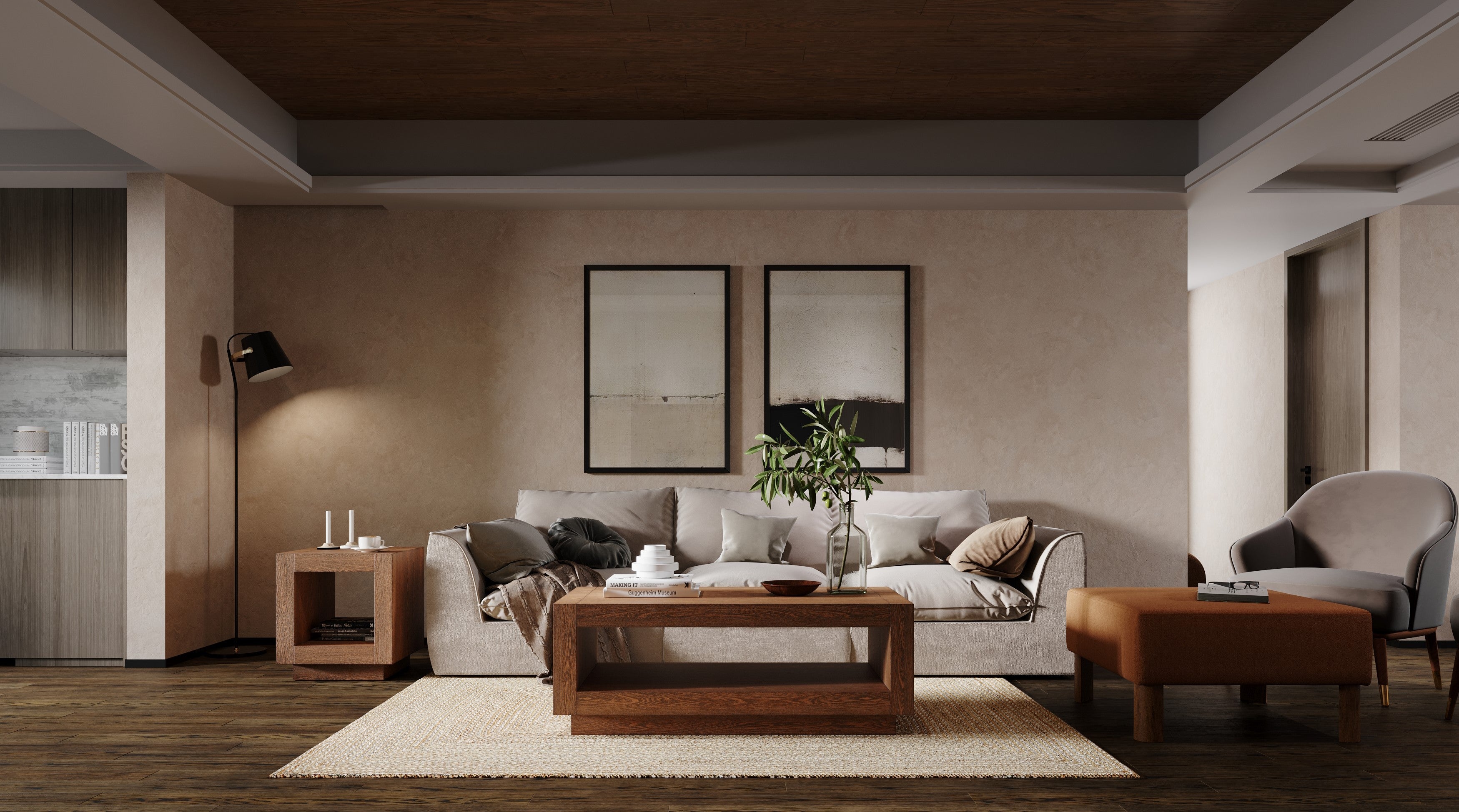 Artemis Contemporary Wooden Coffee Table in Refined Brown Finish in Accent Tables by Maven Lane