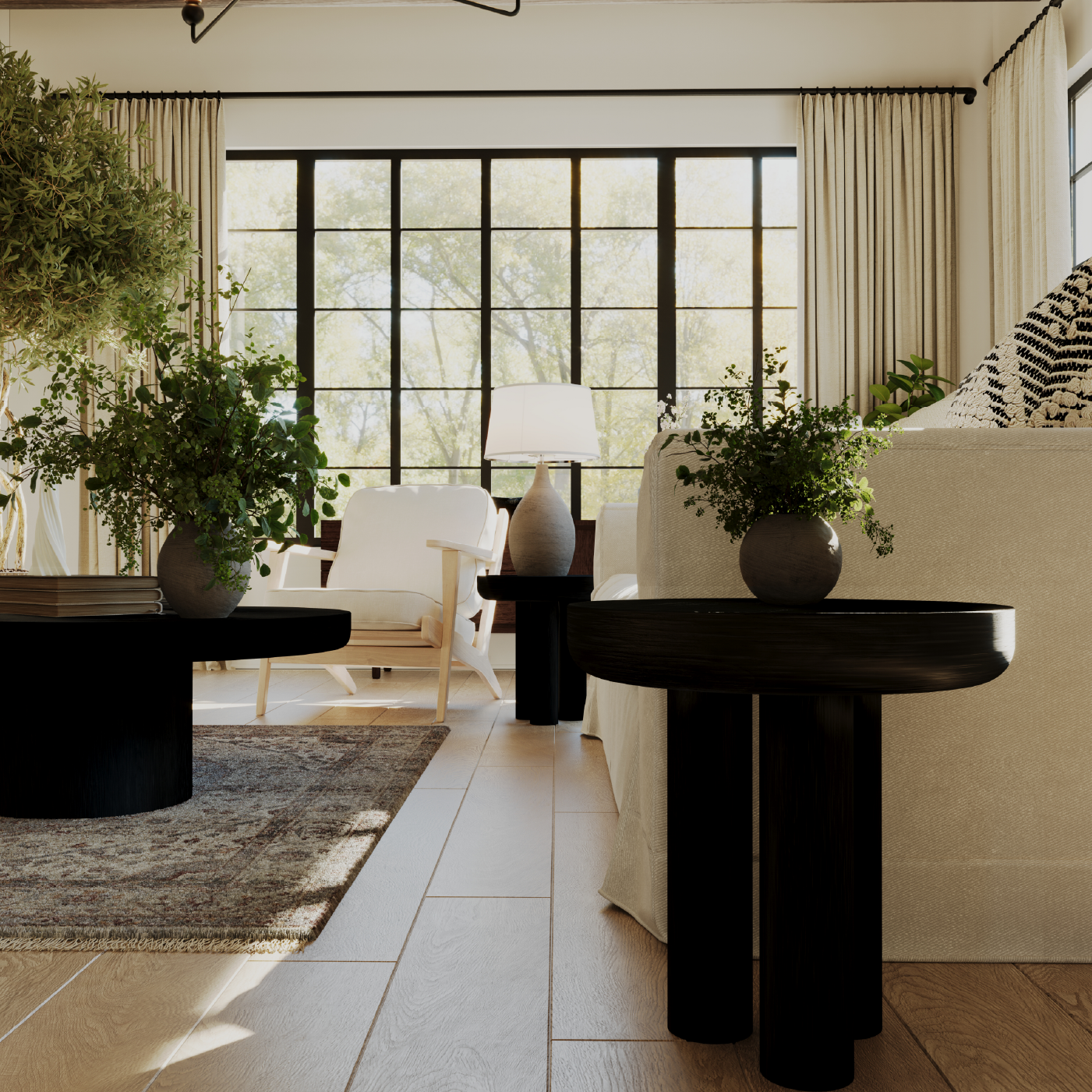 Owen Rustic Wooden Side Table In Aged Black in Accent Tables by Maven Lane