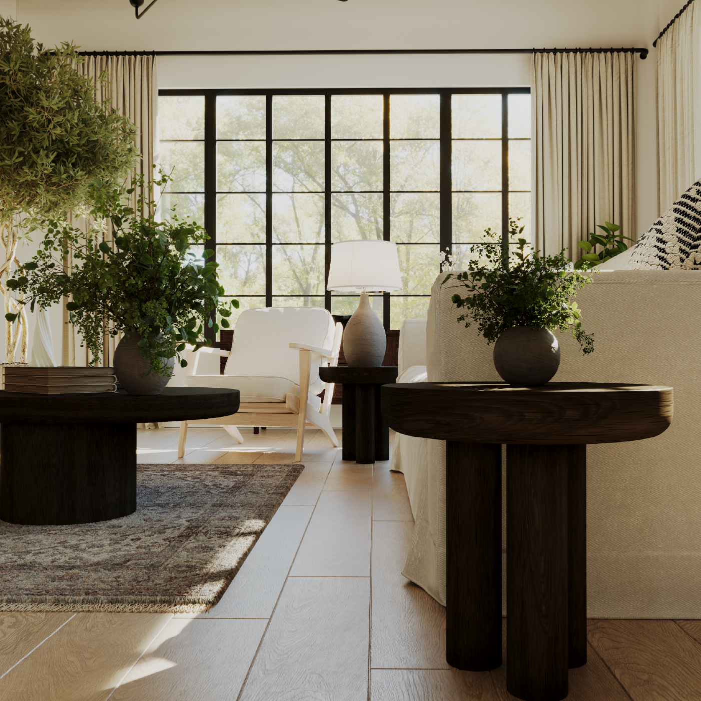 Owen rustic wooden side table in aged brown in Accent Tables by Maven Lane