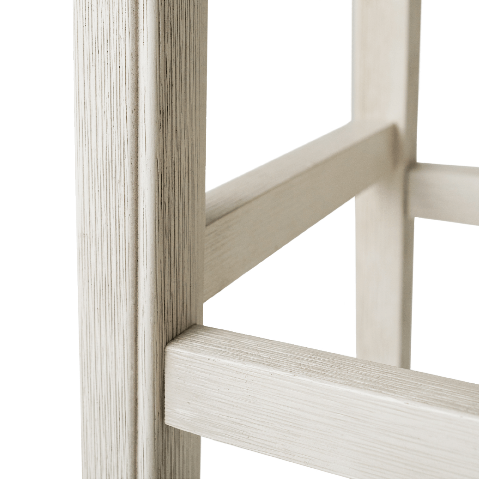 26" Adrien Saddle Counter Stool in White Oak Finish with Natural Fabric Upholstery in Stools by Maven Lane