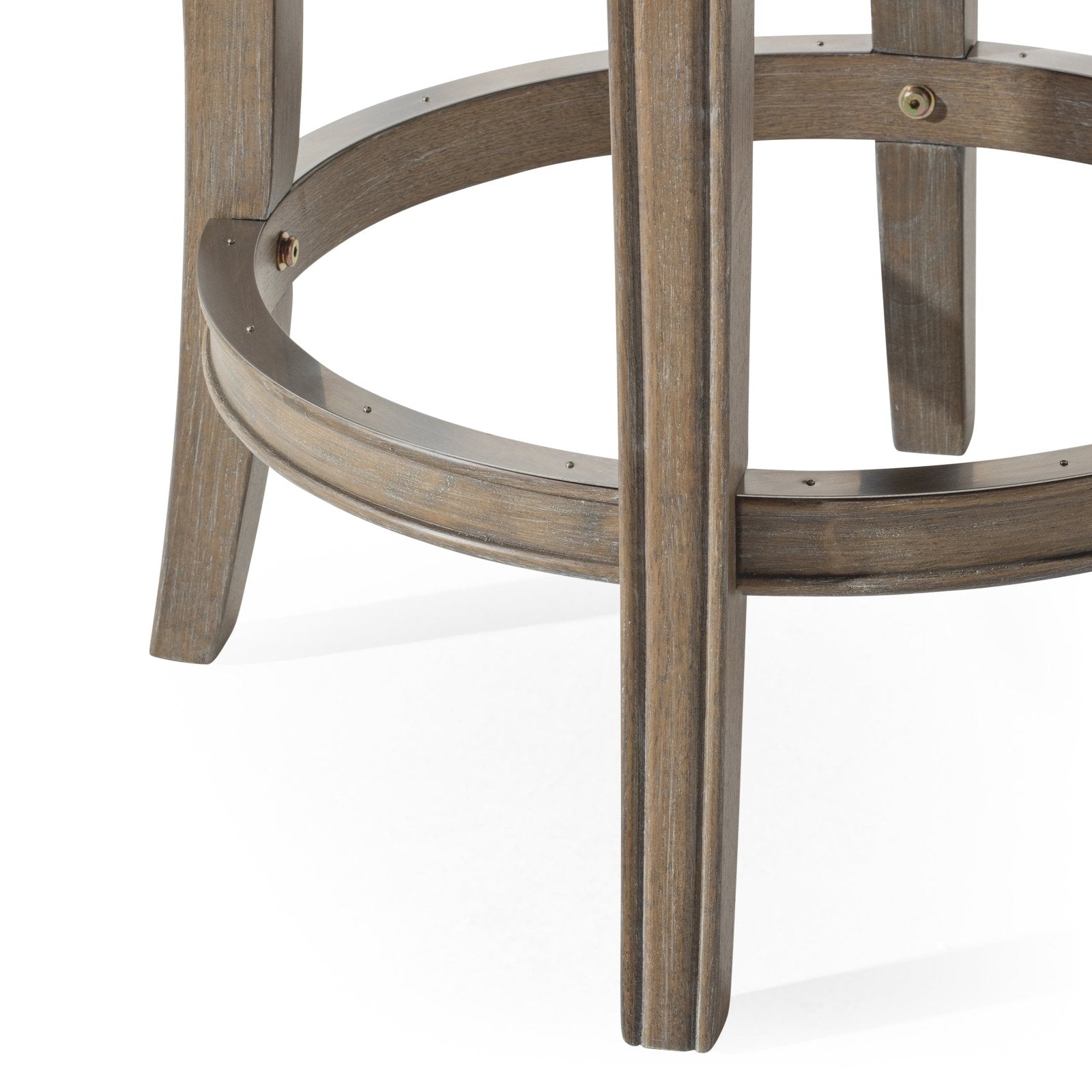 26" Alexander Backless Counter Stool in Reclaimed Oak Finish with Ronan Stone Vegan Leather in Stools by Maven Lane