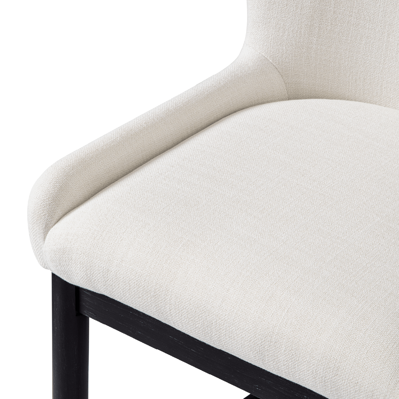 26" Gia Counter Stool in Aged Black Finish with Dove Weave Fabric in Stools by Maven Lane