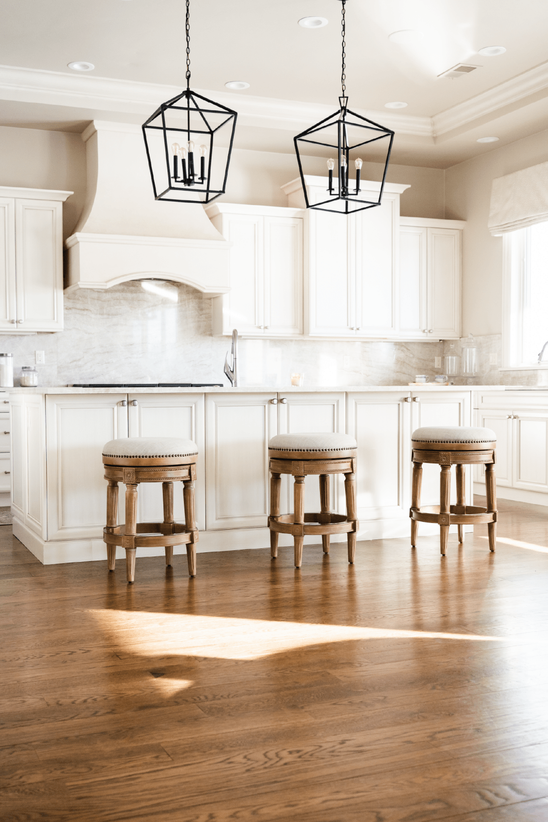 26" Pullman Backless Counter Stool in Weathered Oak Finish with Sand Color Fabric Upholstery in Stools by Maven Lane