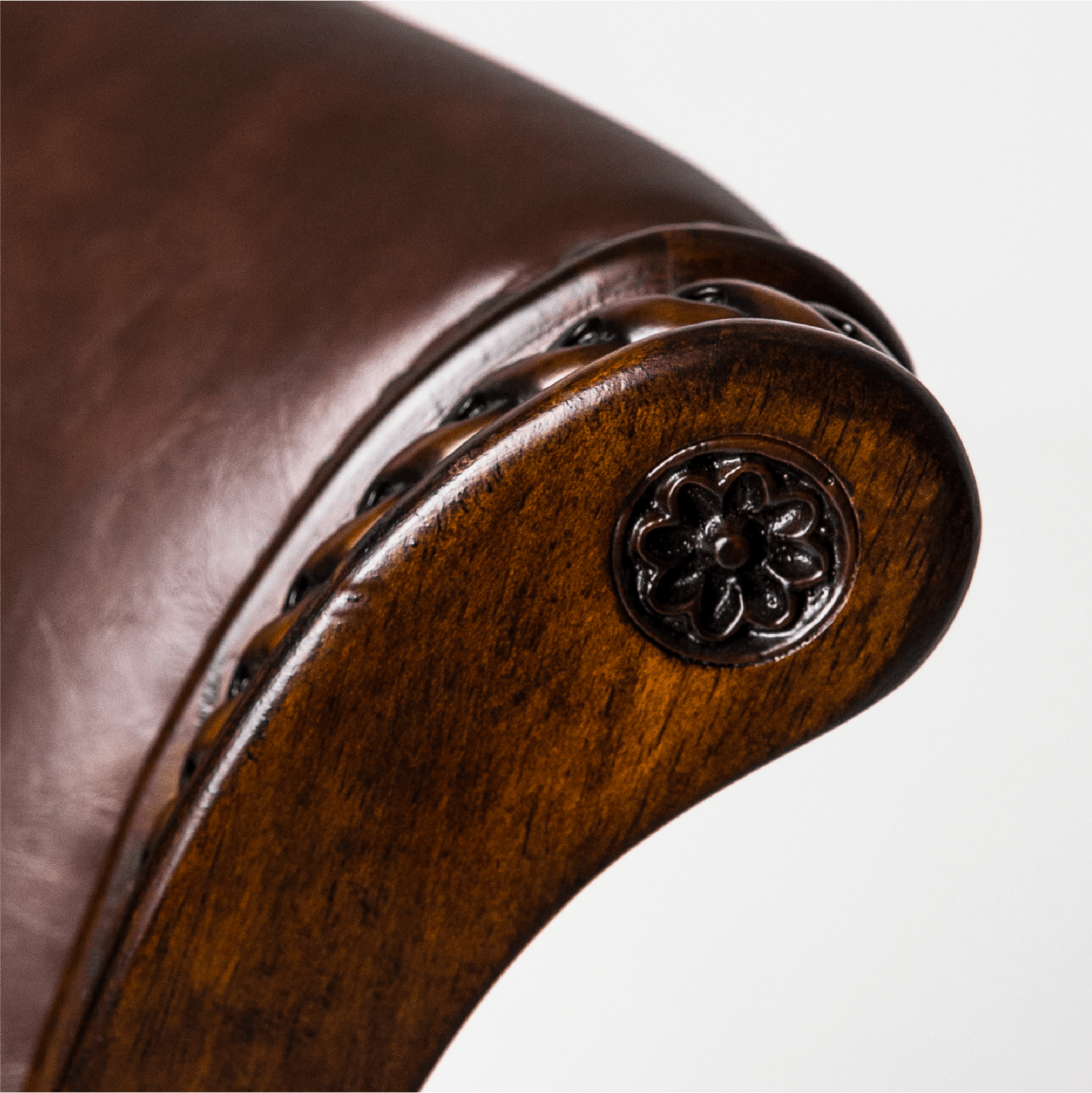 26" Pullman Counter Stool in Dark Walnut Finish with Vintage Brown Vegan Leather in Stools by Maven Lane