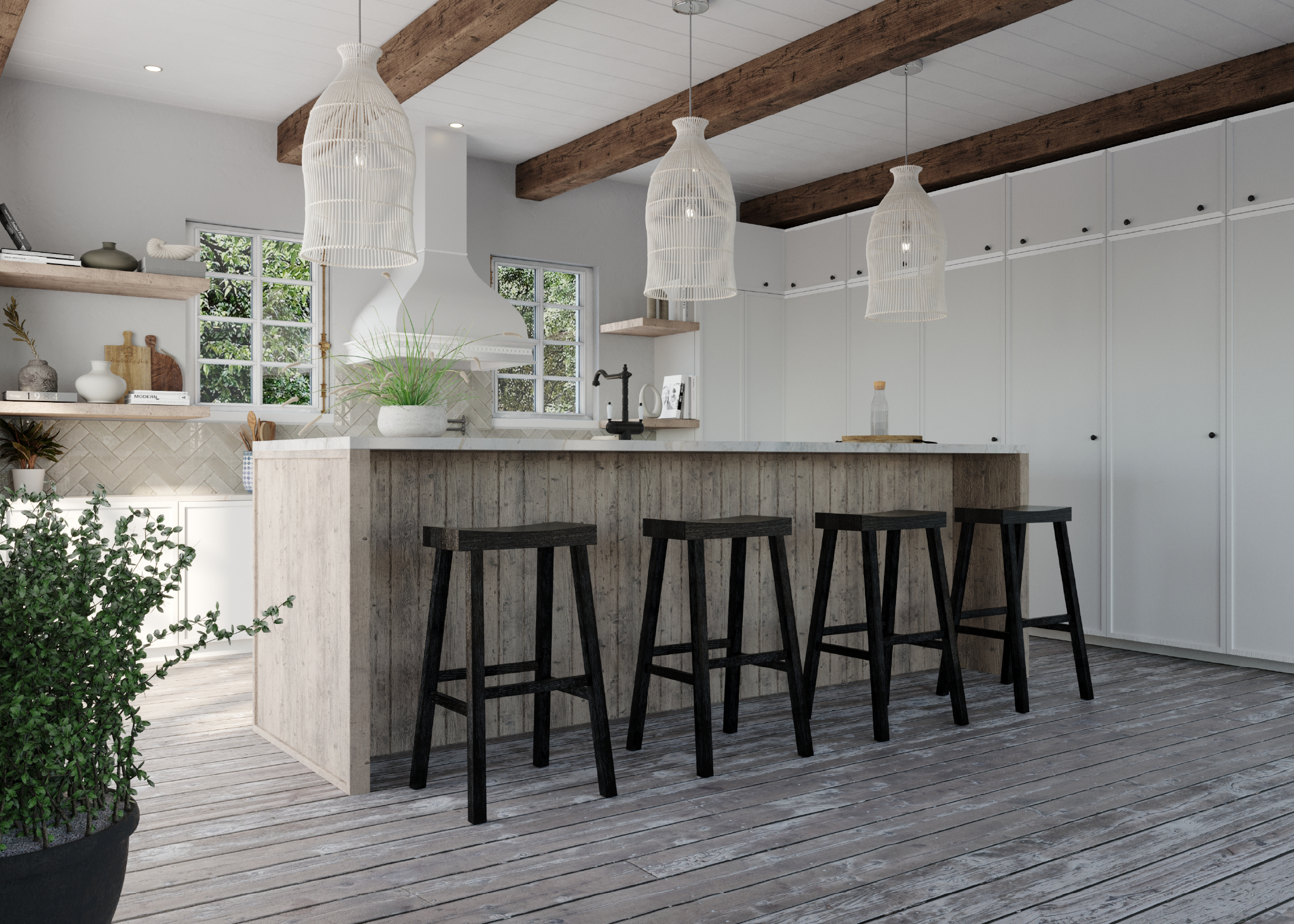 Vincent Bar Stool in Antiqued Black Finish in Stools by Maven Lane