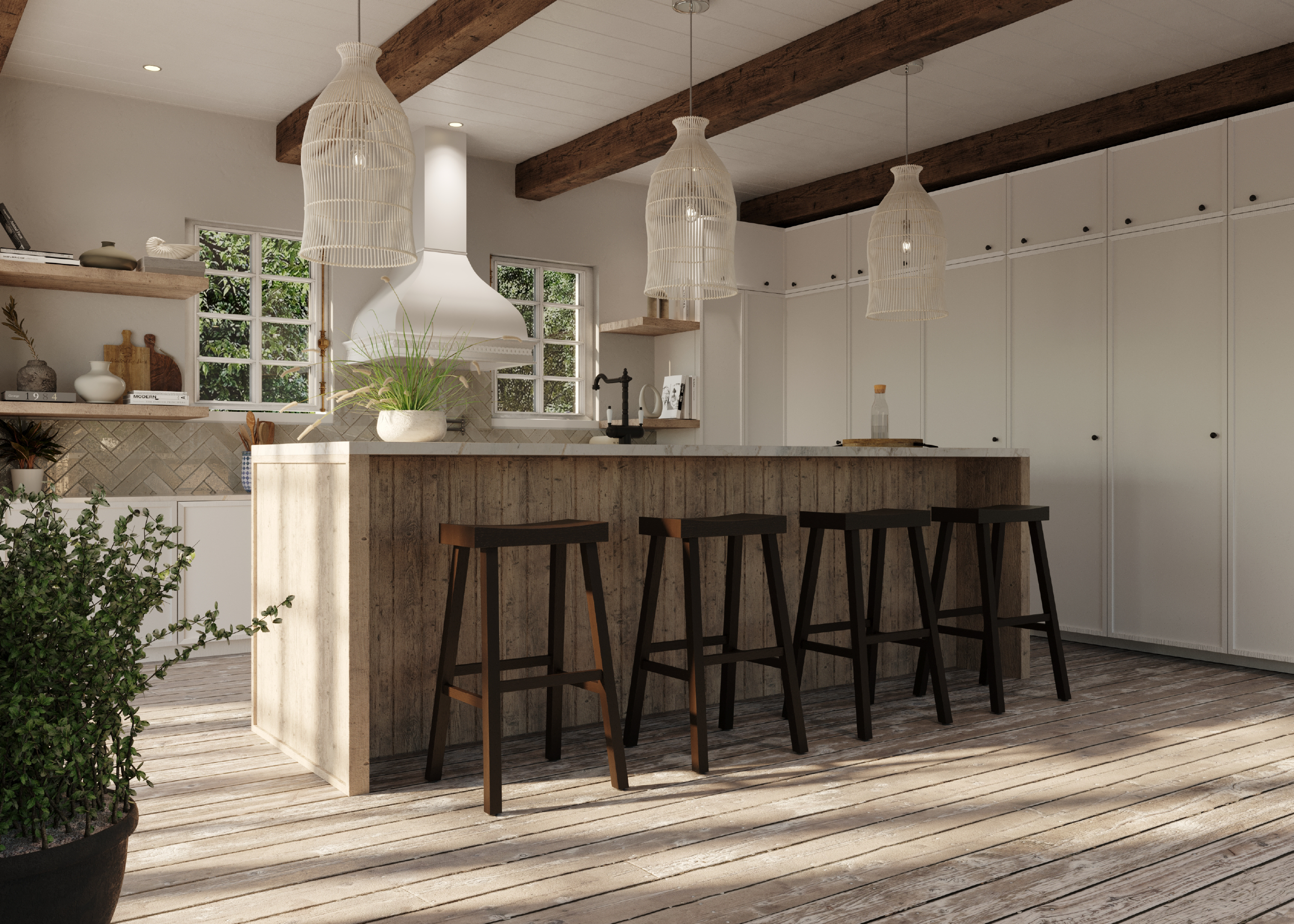 Vincent Bar Stool in Antiqued Brown Finish in Stools by Maven Lane