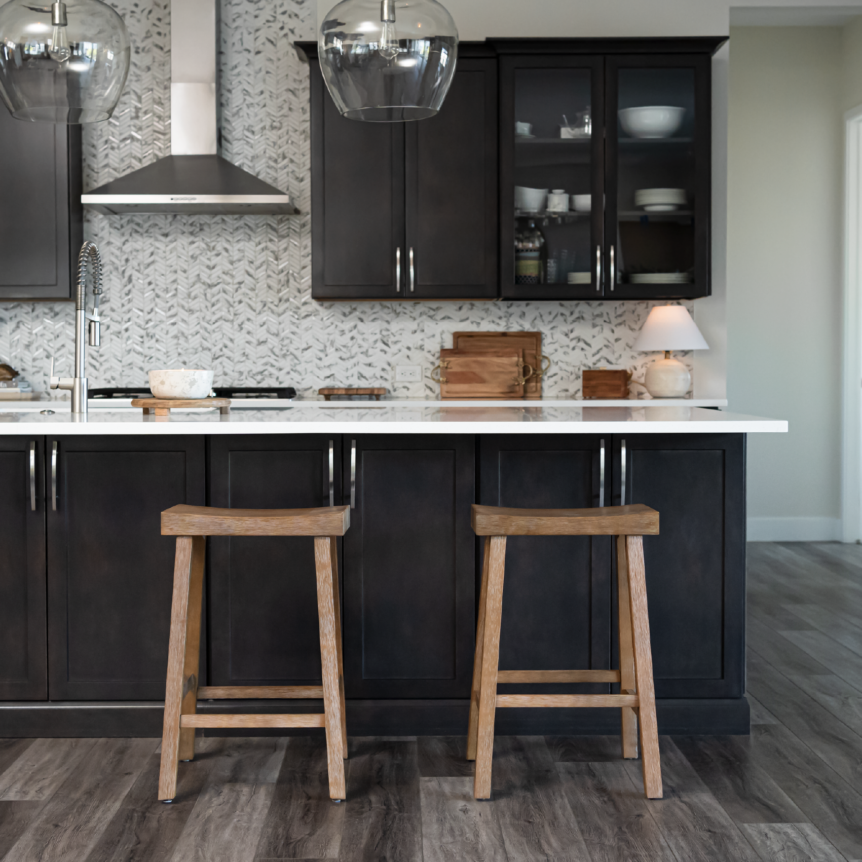 27" Vincent counter height kitchen stool - antiqued natural finish in Stools by Maven Lane