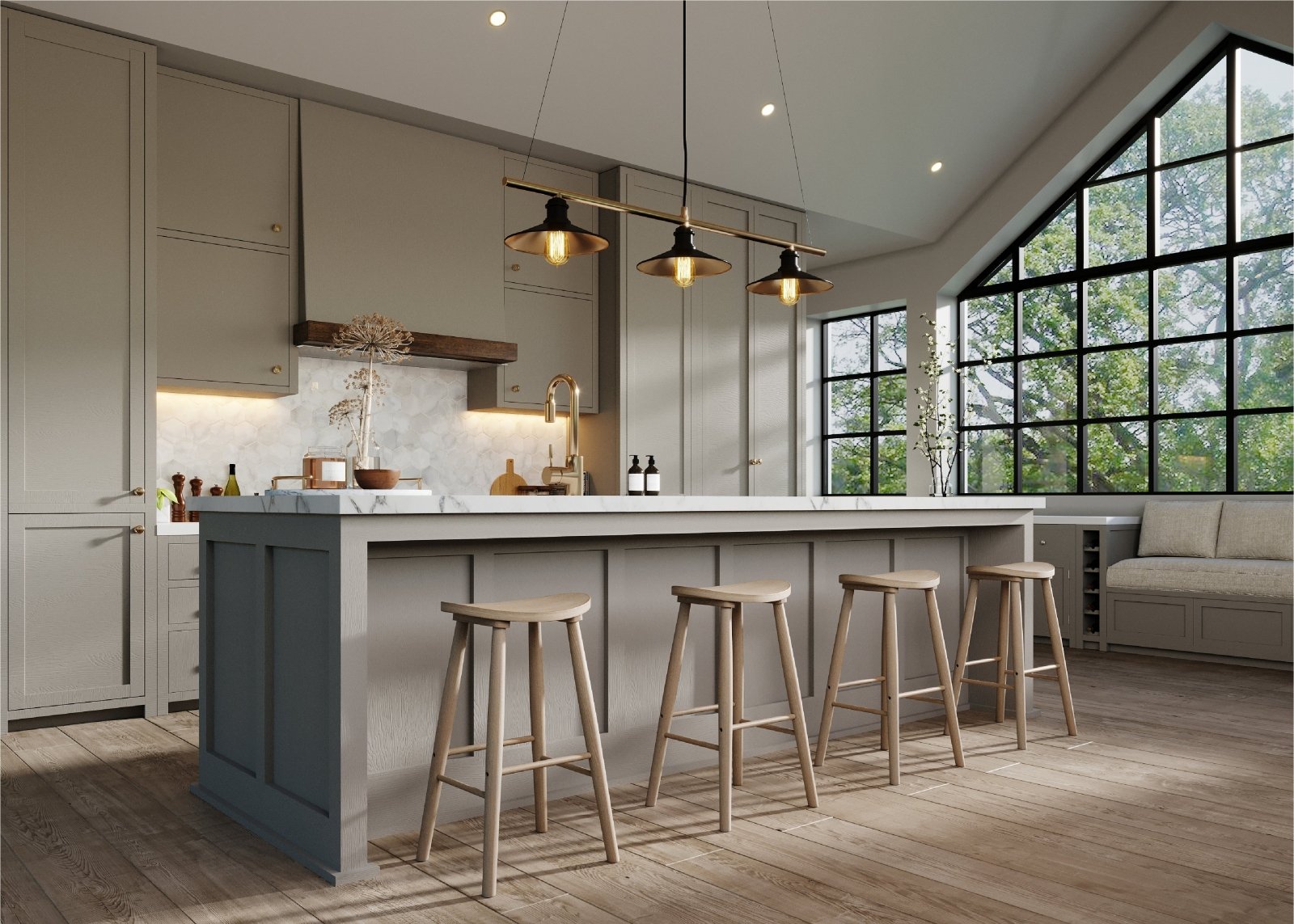 30" Luna Bar Stool in Oak Wood Finish in Stools by Maven Lane