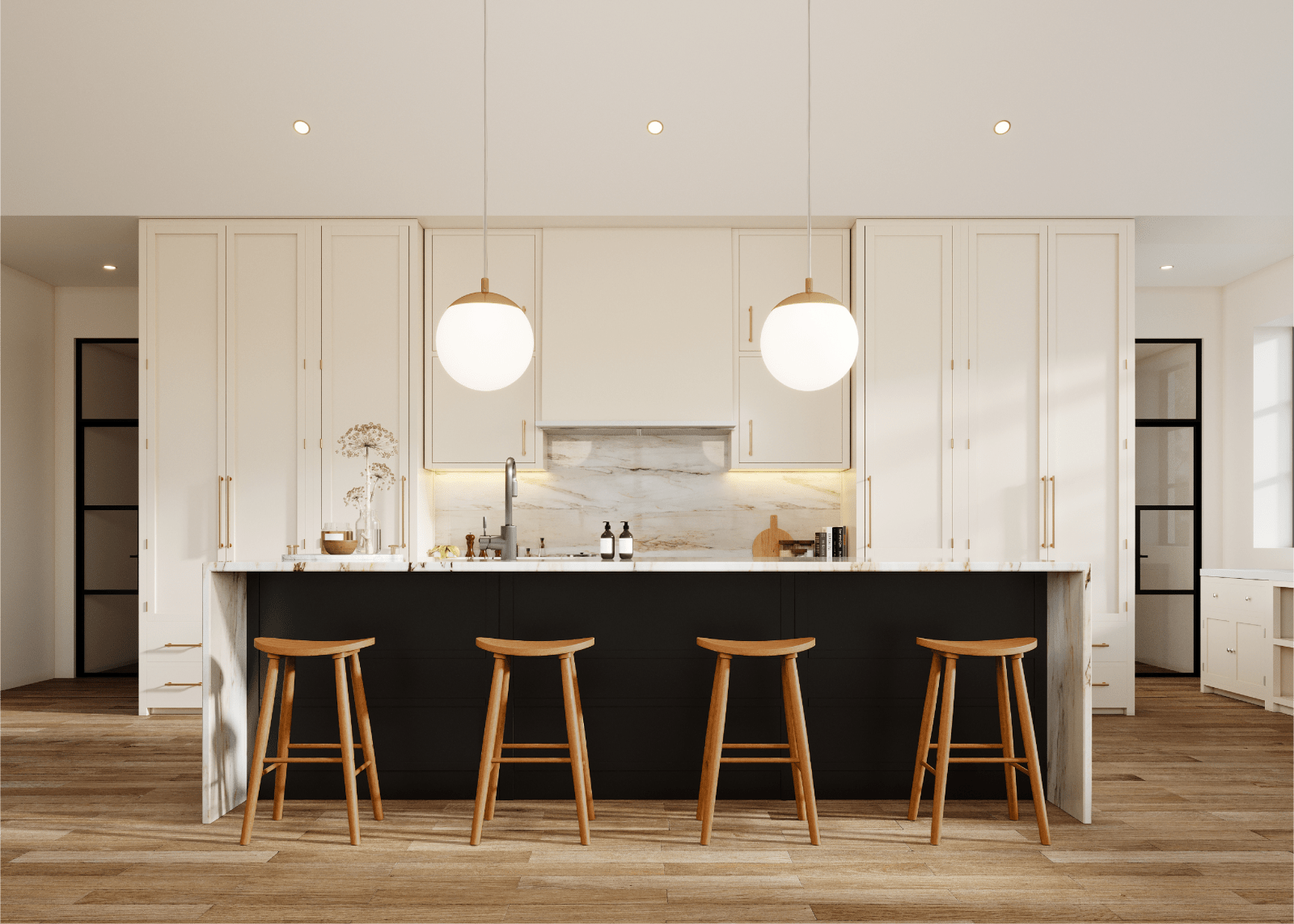 30" Luna Bar Stool in Rustic Natural Wood Finish in Stools by Maven Lane