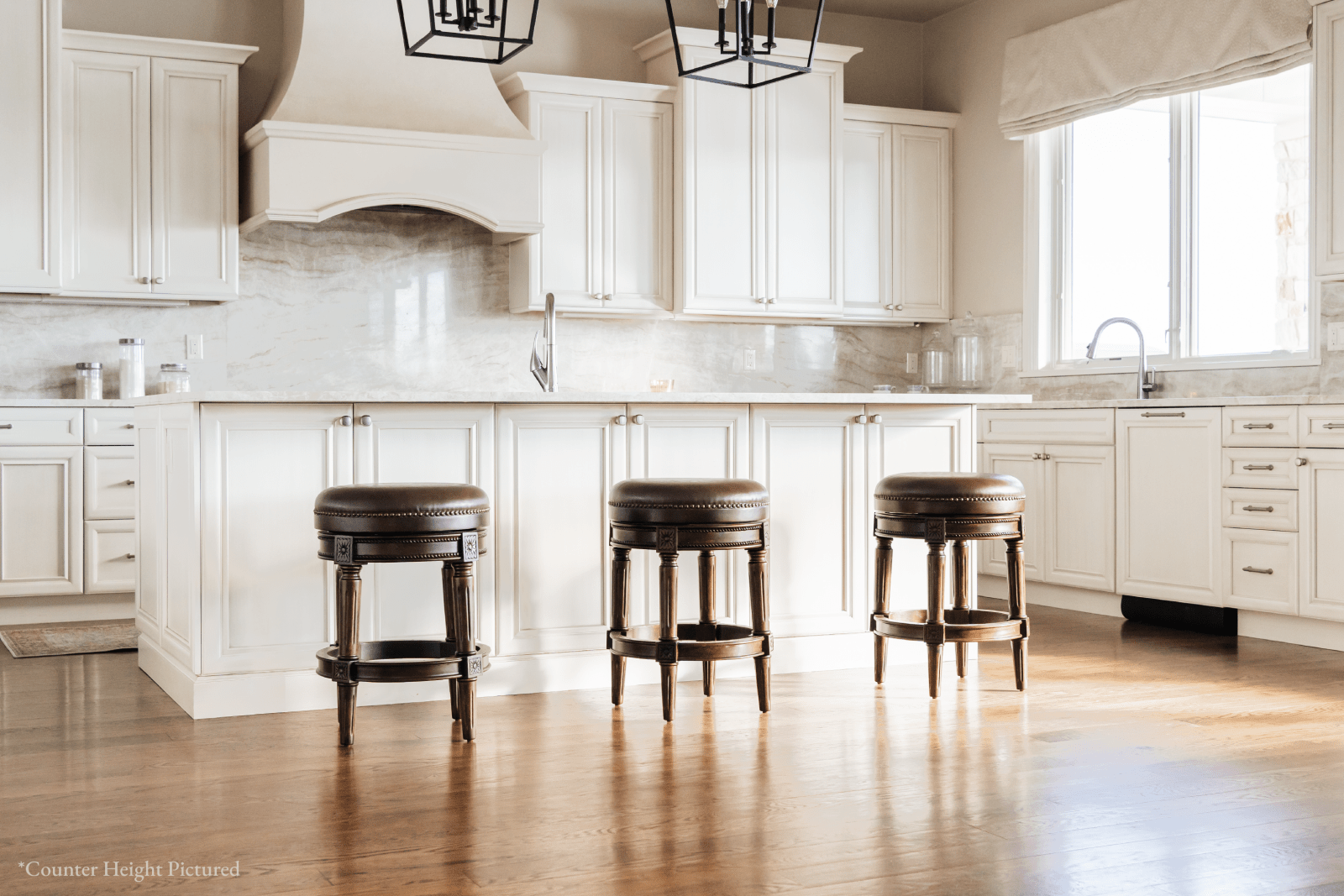 31" Pullman Backless Bar Stool in Dark Walnut Finish with Vintage Brown Vegan Leather in Stools by Maven Lane