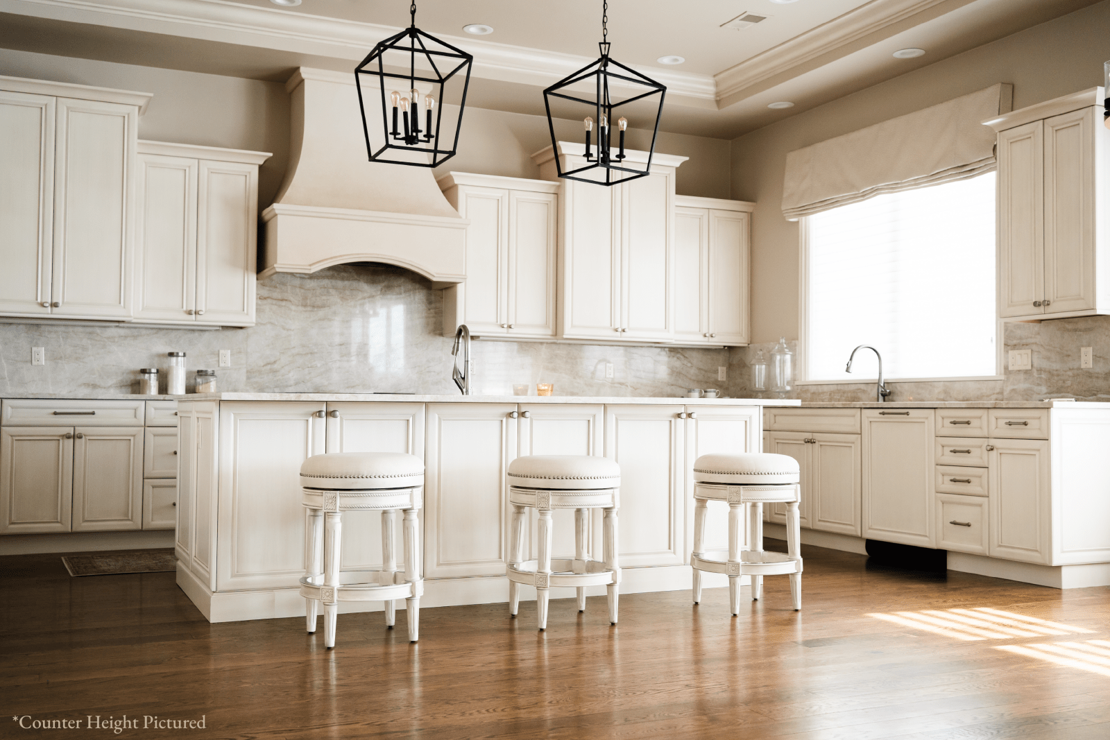 31" Pullman Backless Bar Stool in White Oak Finish with Natural Fabric Upholstery in Stools by Maven Lane