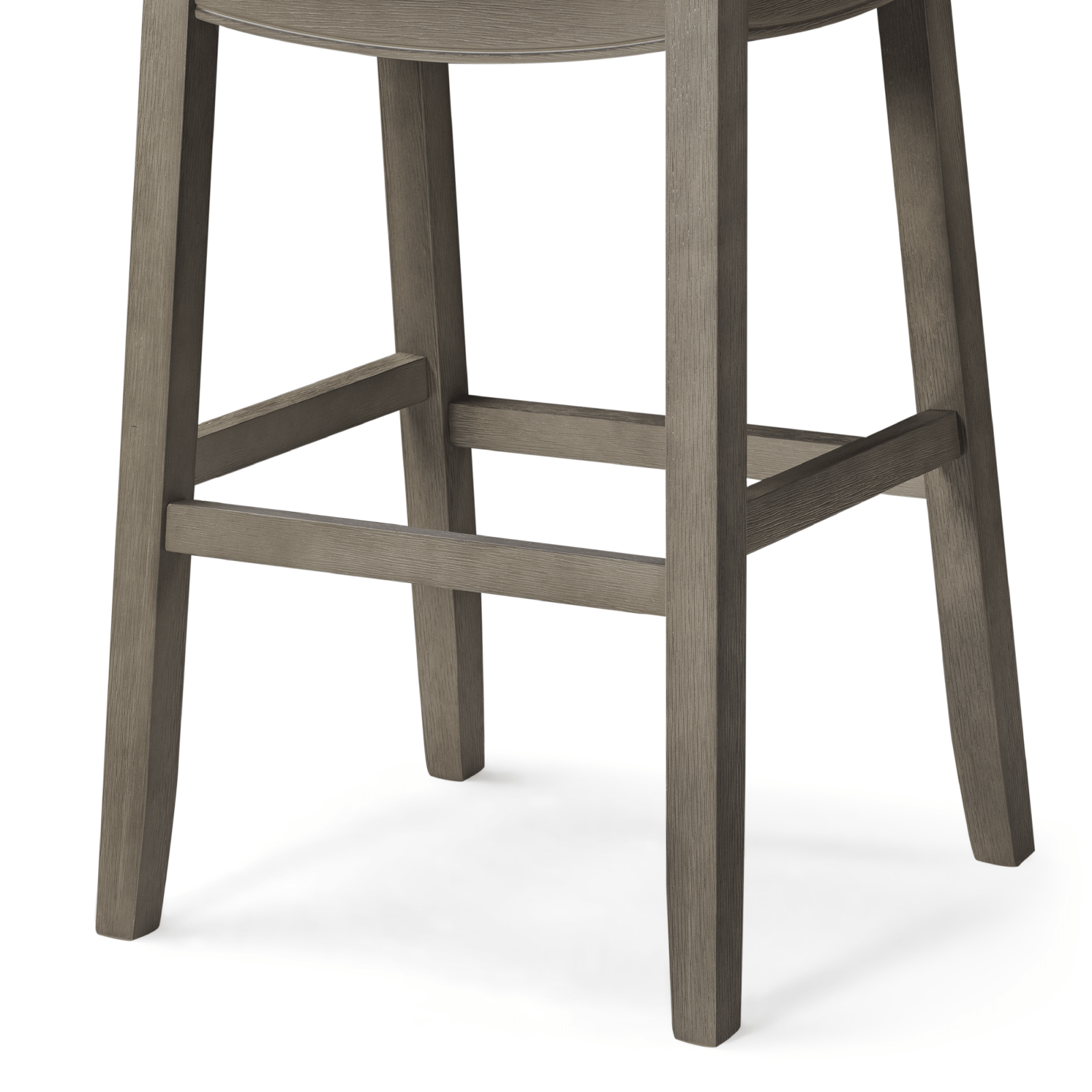 31" Sophia Backless Bar Stool in Aged Grey Finish with Dove Grey Fabric in Stools by Maven Lane
