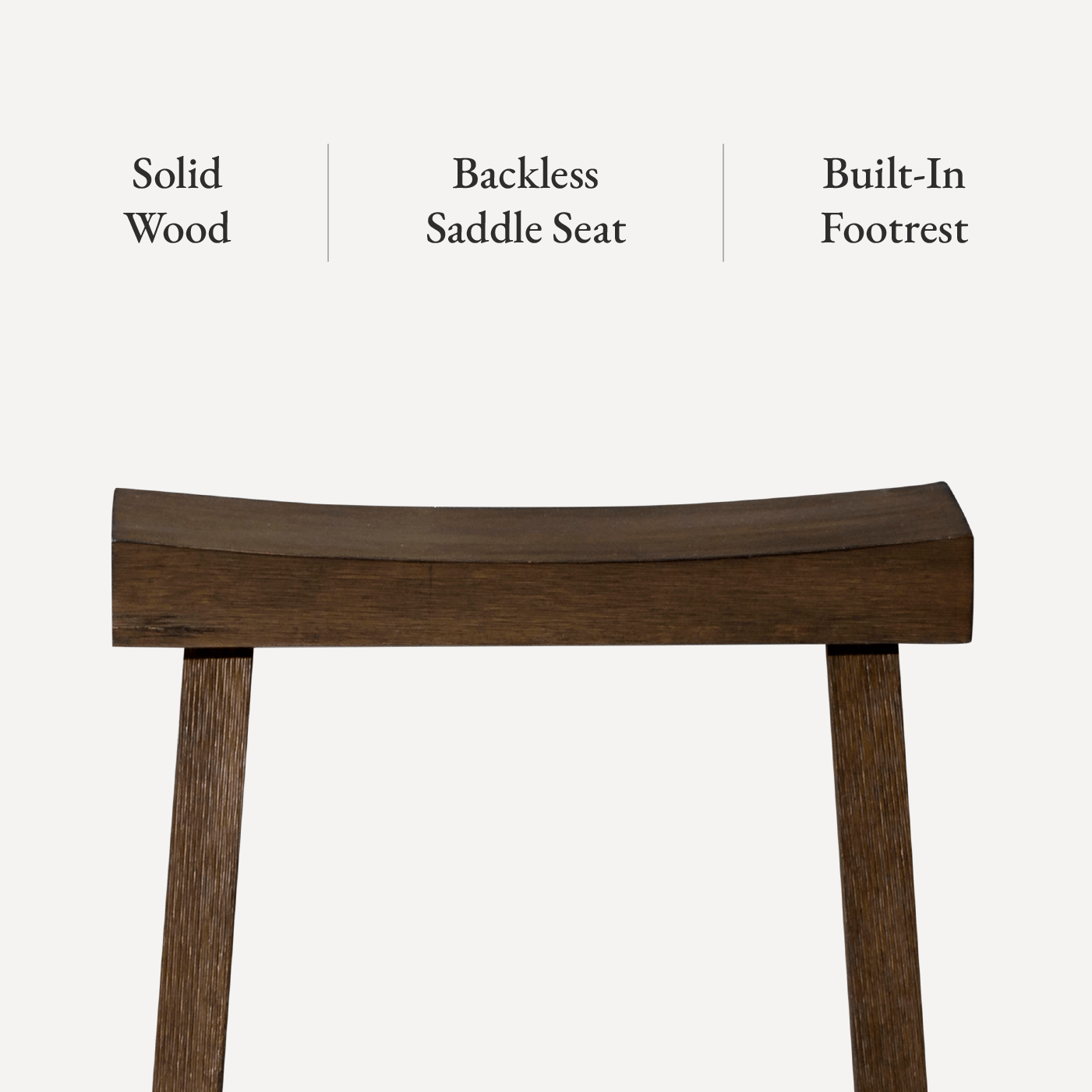 31" Vincent Bar Stool in Grey Finish in Stools by Maven Lane