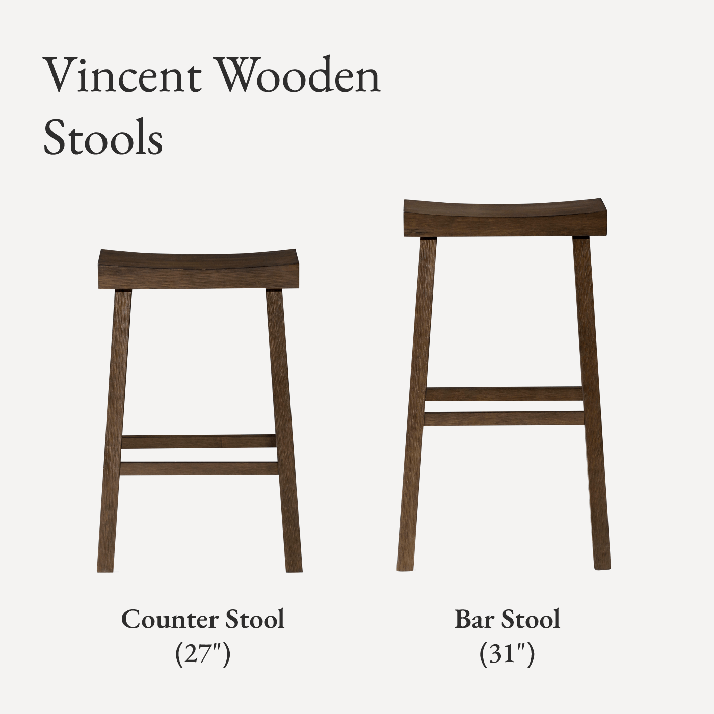 31" Vincent Bar Stool in Brown Finish (Set of 4) in Stools by Maven Lane