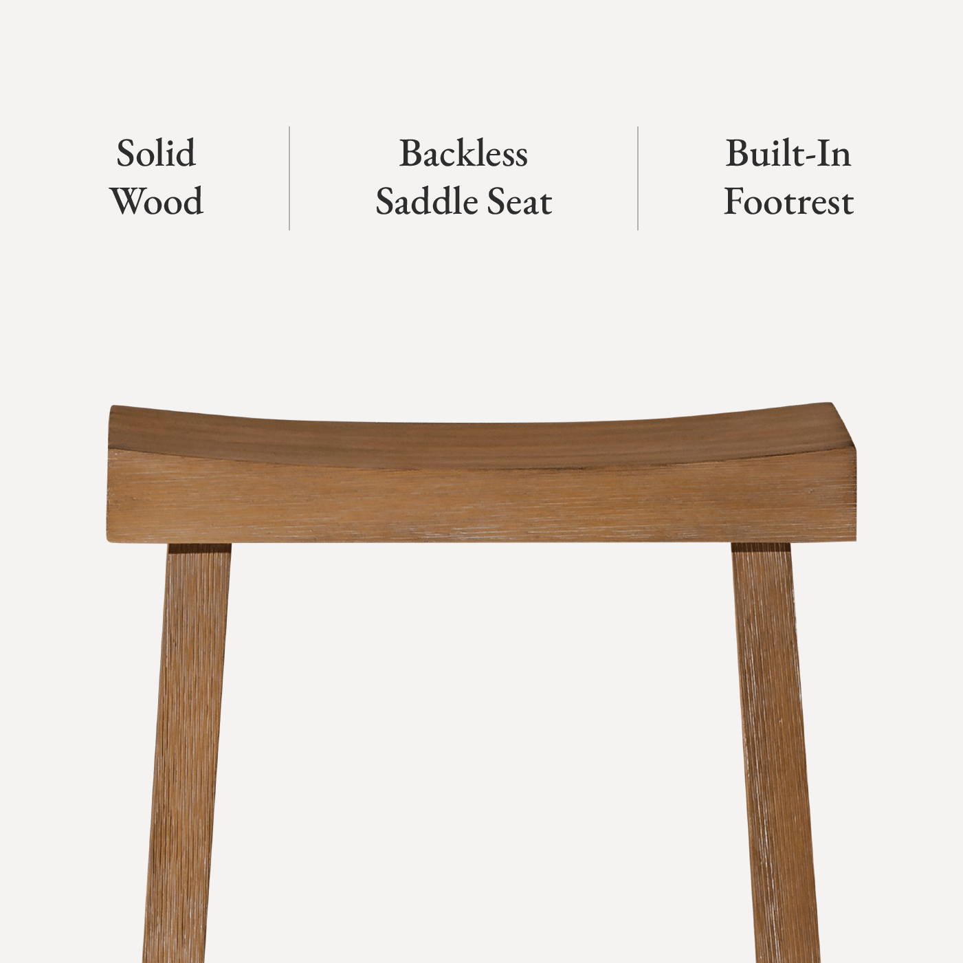 31" Vincent Barstool in Antiqued Natural Finish in Stools by Maven Lane
