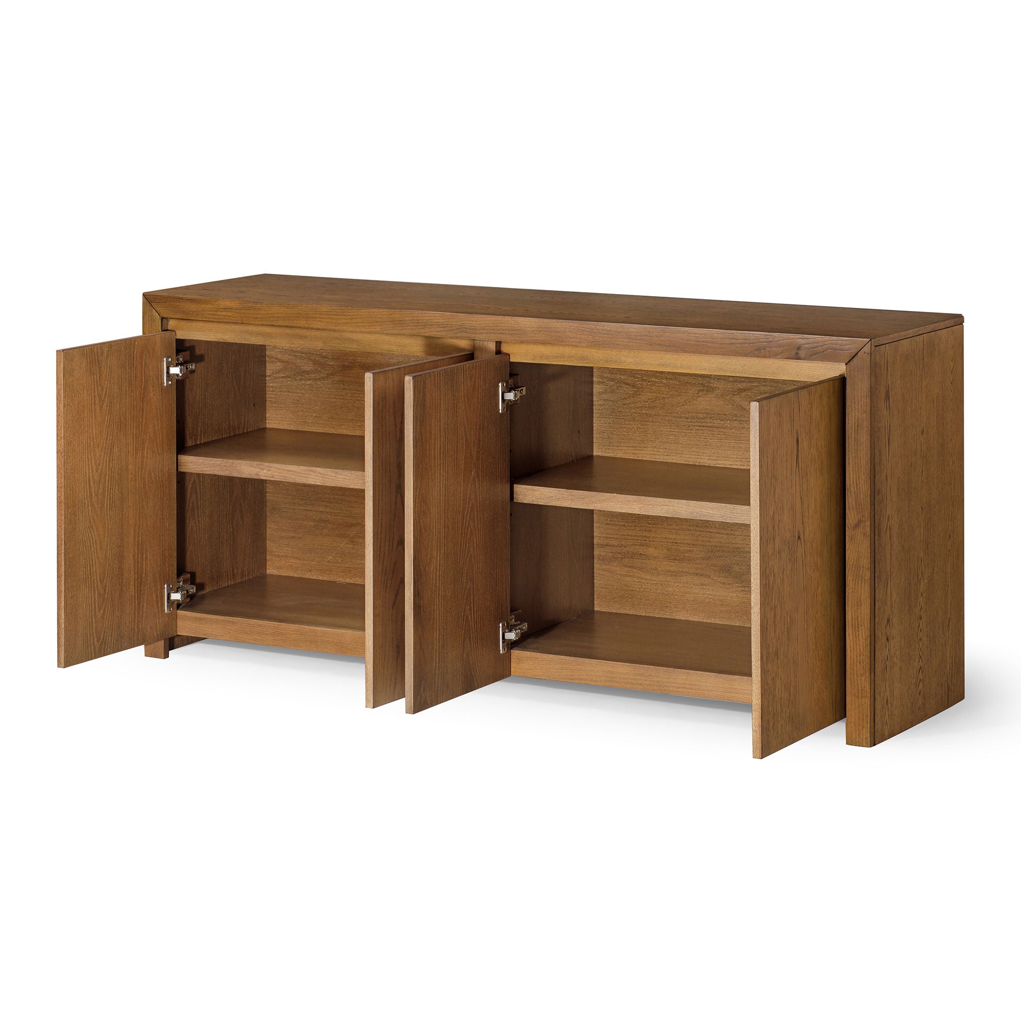 Iris Contemporary Wooden Sideboard in Refined Brown Finish in Cabinets by Maven Lane