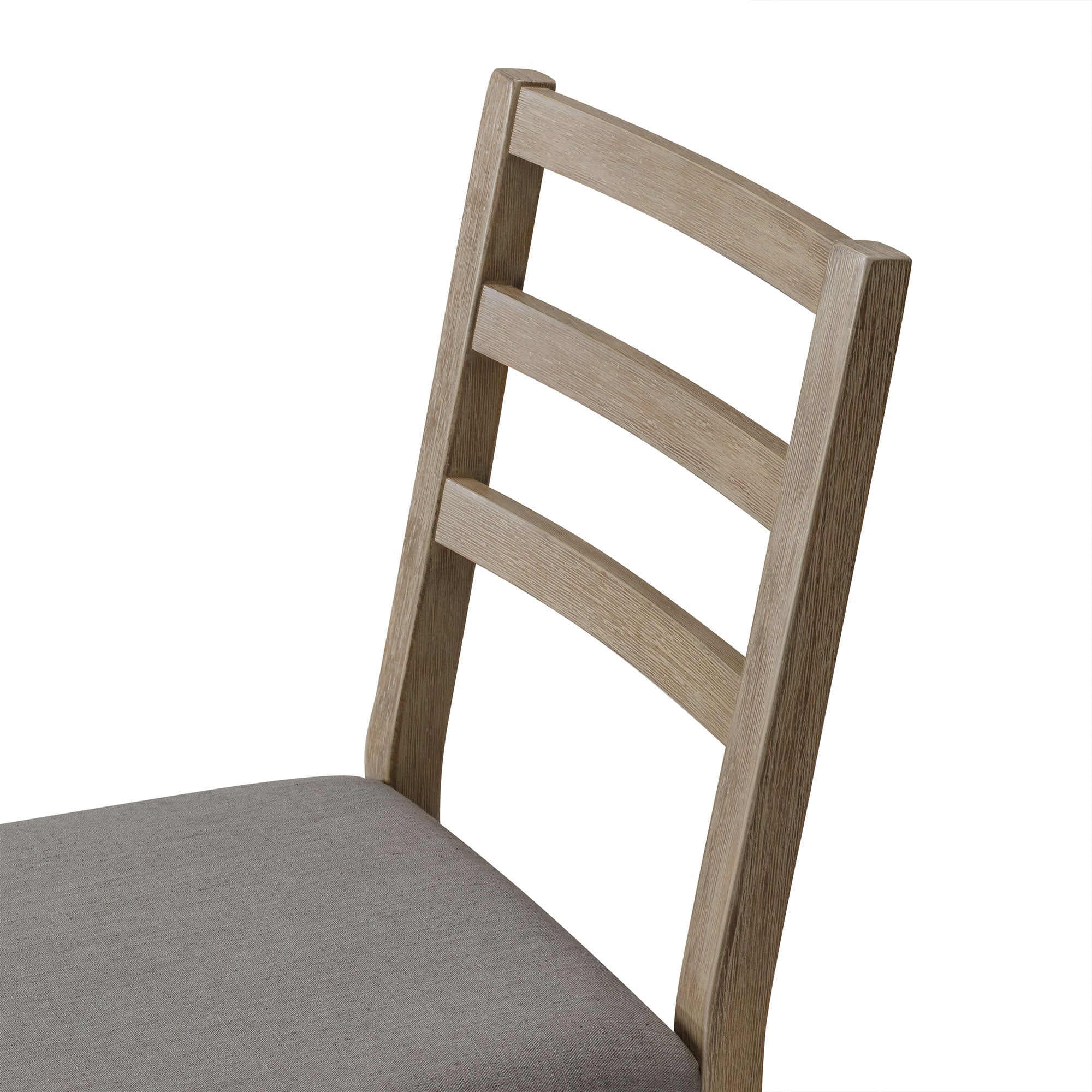 Willow Organic Wooden Dining Chair in Weathered Grey Finish with Slate Linen Fabric Upholstery, Set of 2 in Dining Chair by Maven Lane