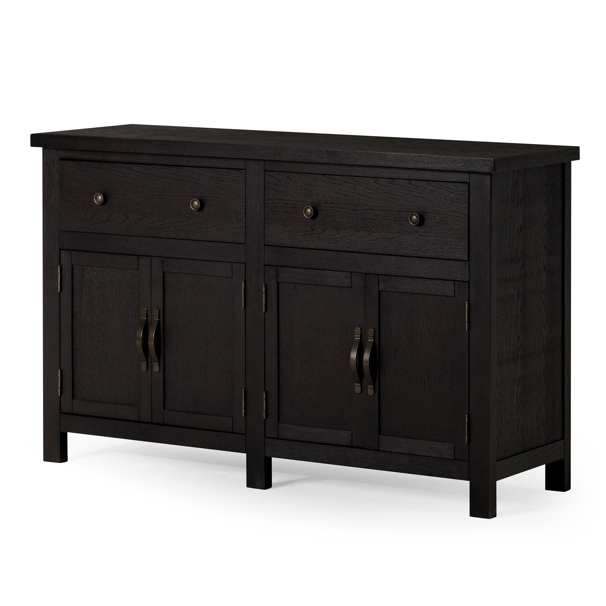 Felix Organic Wooden Sideboard in Weathered Black Finish in Cabinets by Maven Lane
