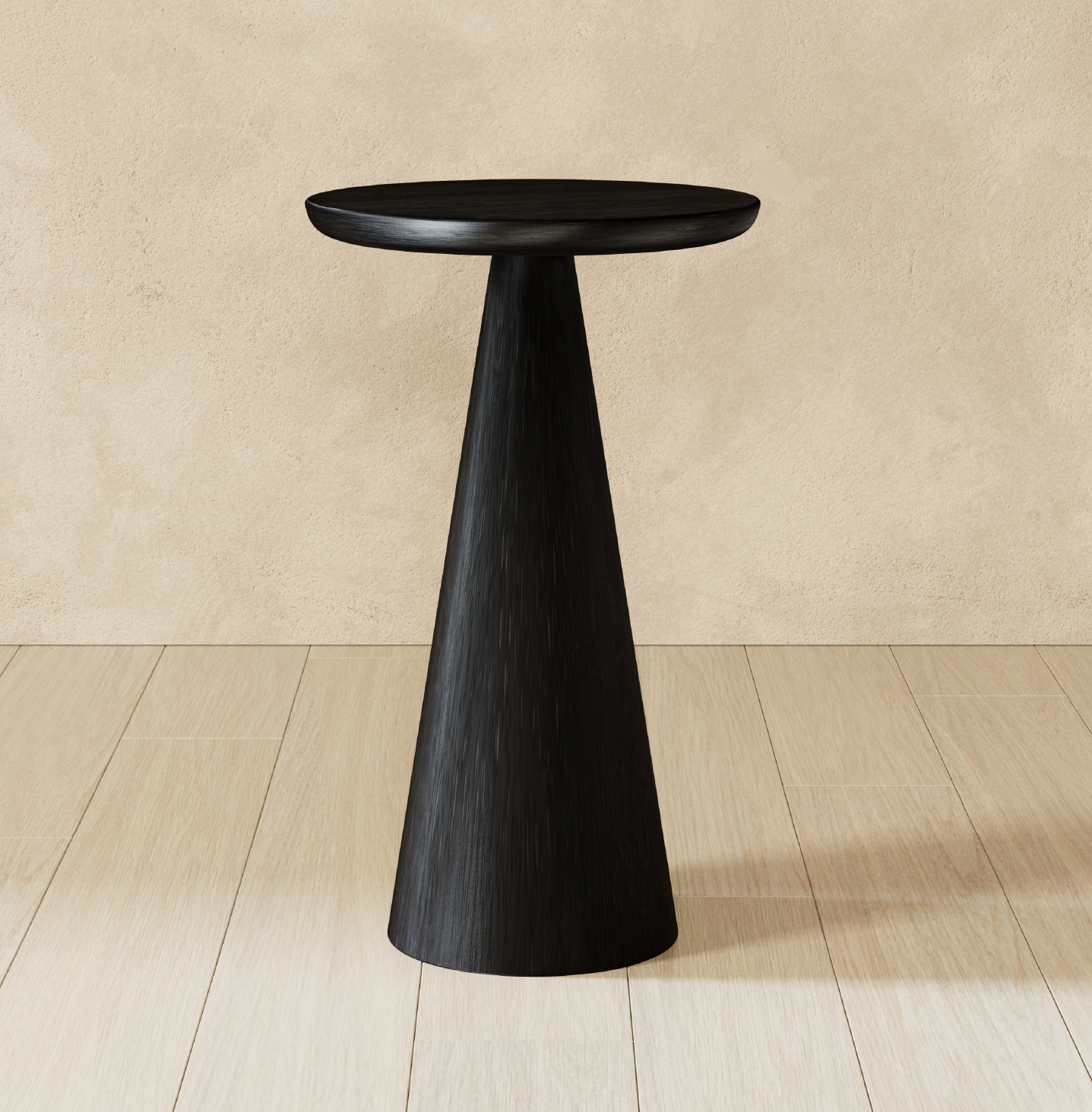 Owen Rustic Wooden Drink Table In Aged Black in Accent Tables by Maven Lane