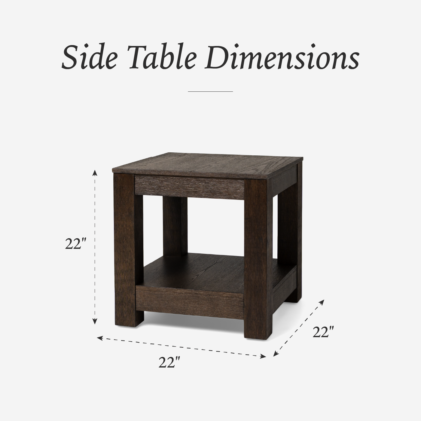 Paulo Wooden Side Table in Weathered Brown Finish in Accent Tables by Maven Lane