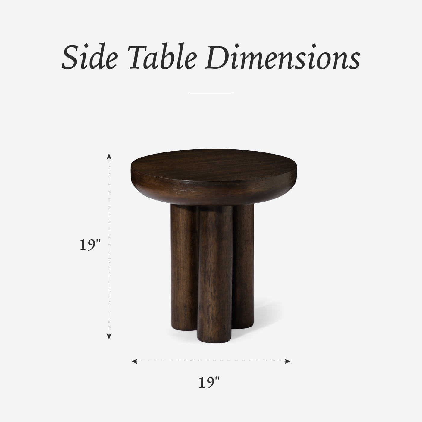 Owen rustic wooden side table in aged brown in Accent Tables by Maven Lane