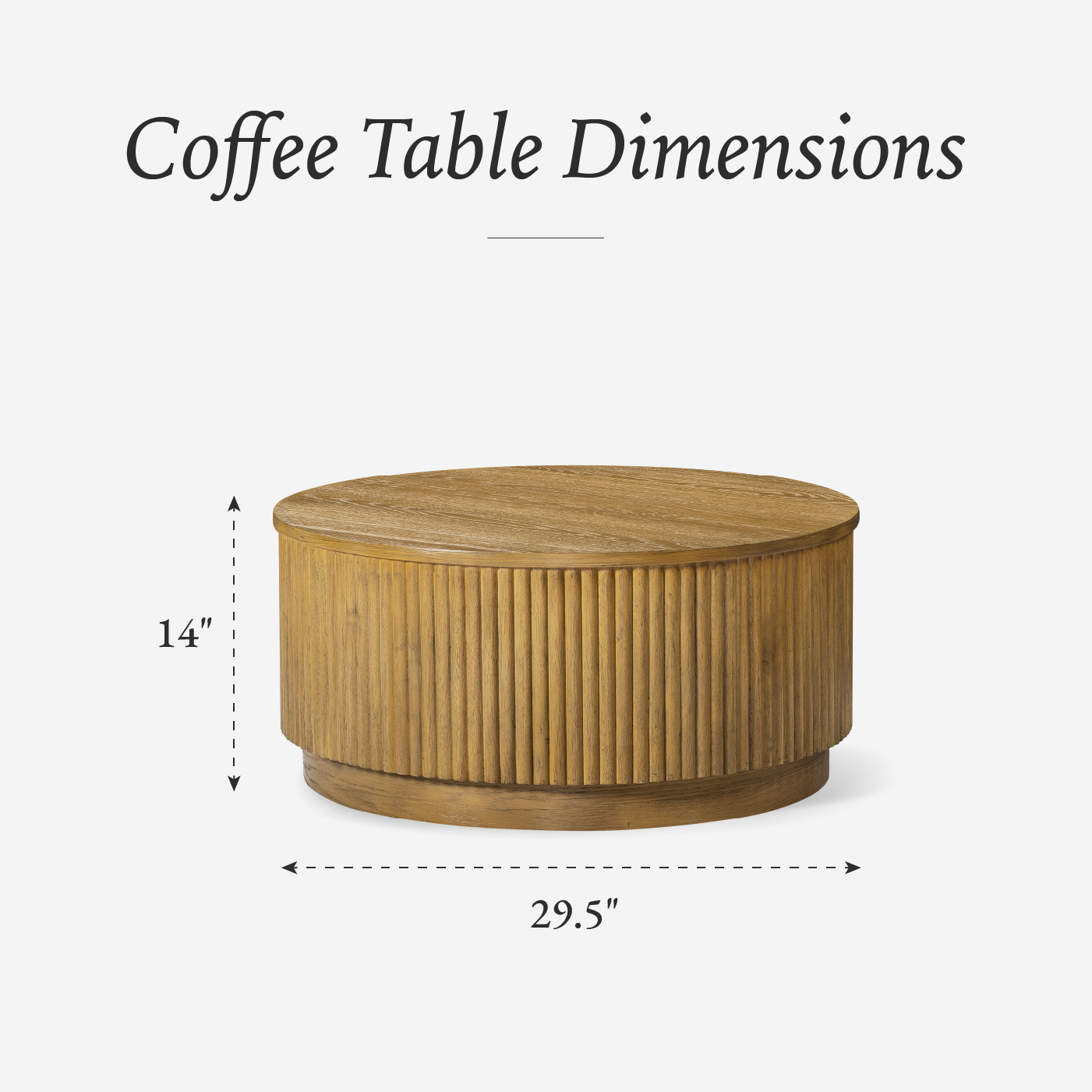 Dallas Round Coffee Table in Aged Natural in Coffee Table by Maven Lane