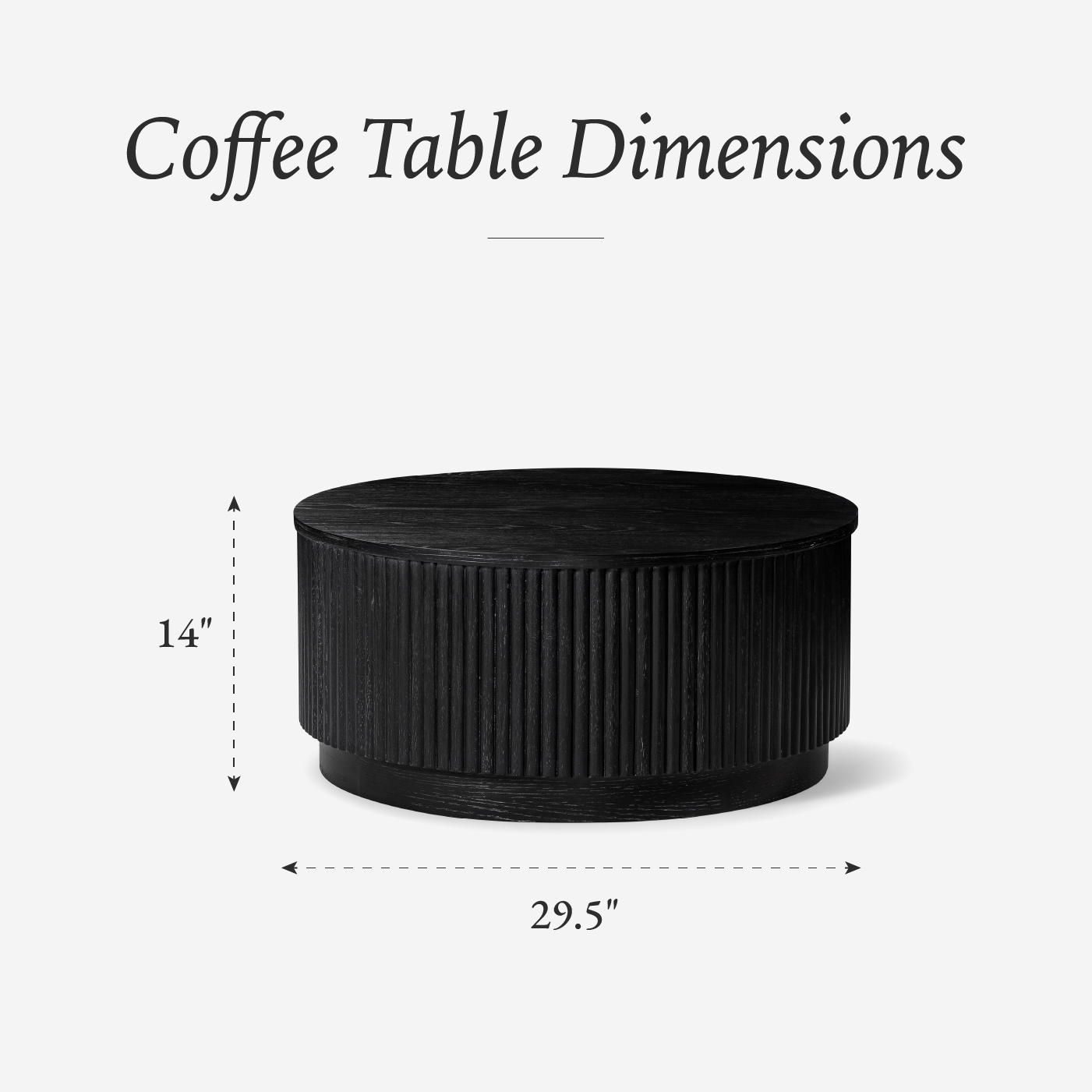 Dallas Round Coffee Table in Aged Black in Coffee Table by Maven Lane