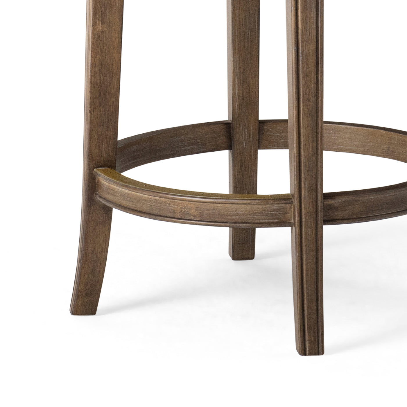 Alexander Counter Stool in Brown Finish with Brown Faux Leather Upholstery in Stools by Maven Lane