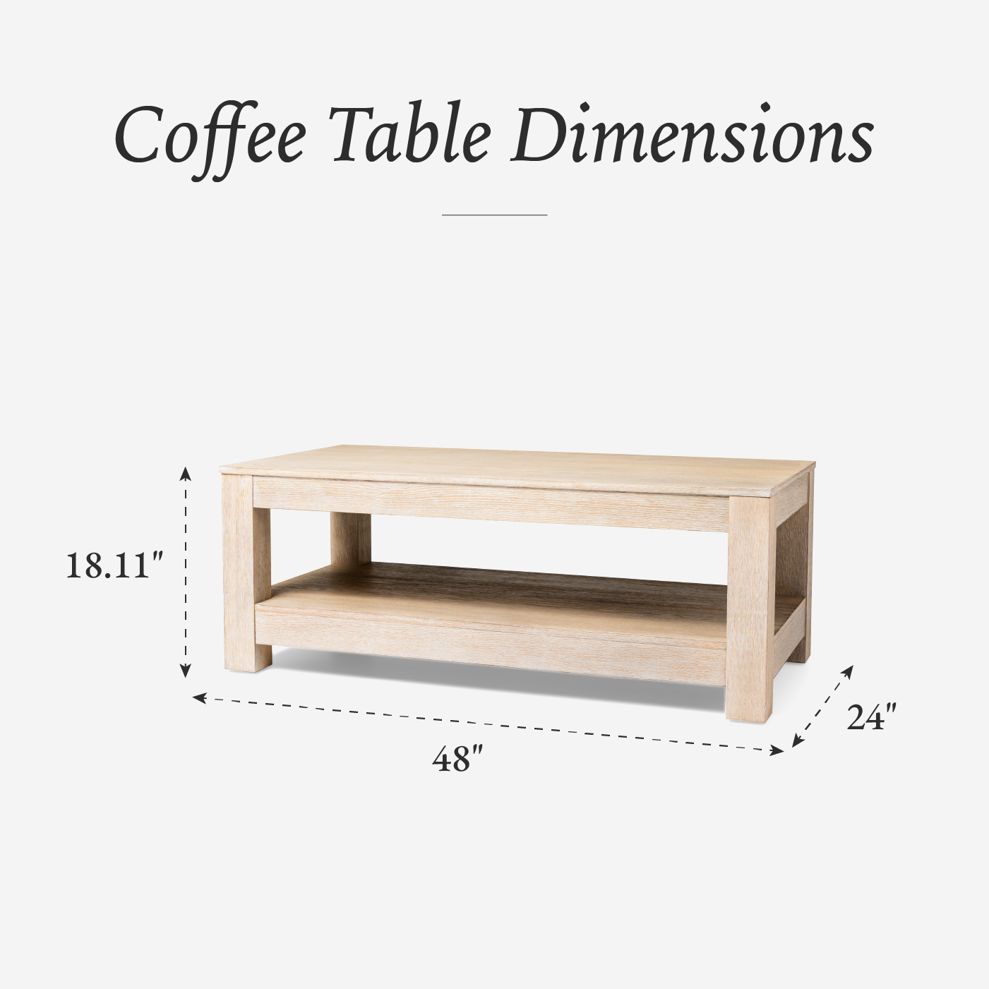 Paulo Wooden Coffee Table in Weathered White Finish in Accent Tables by Maven Lane