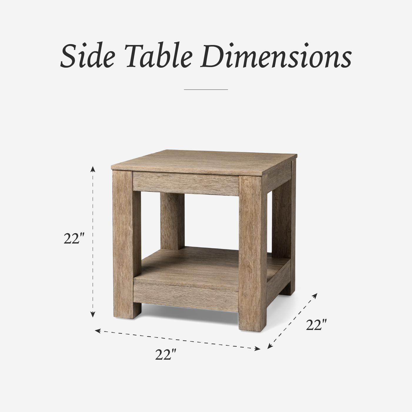 Paulo Wooden Side Table in Weathered Grey Finish in Accent Tables by Maven Lane