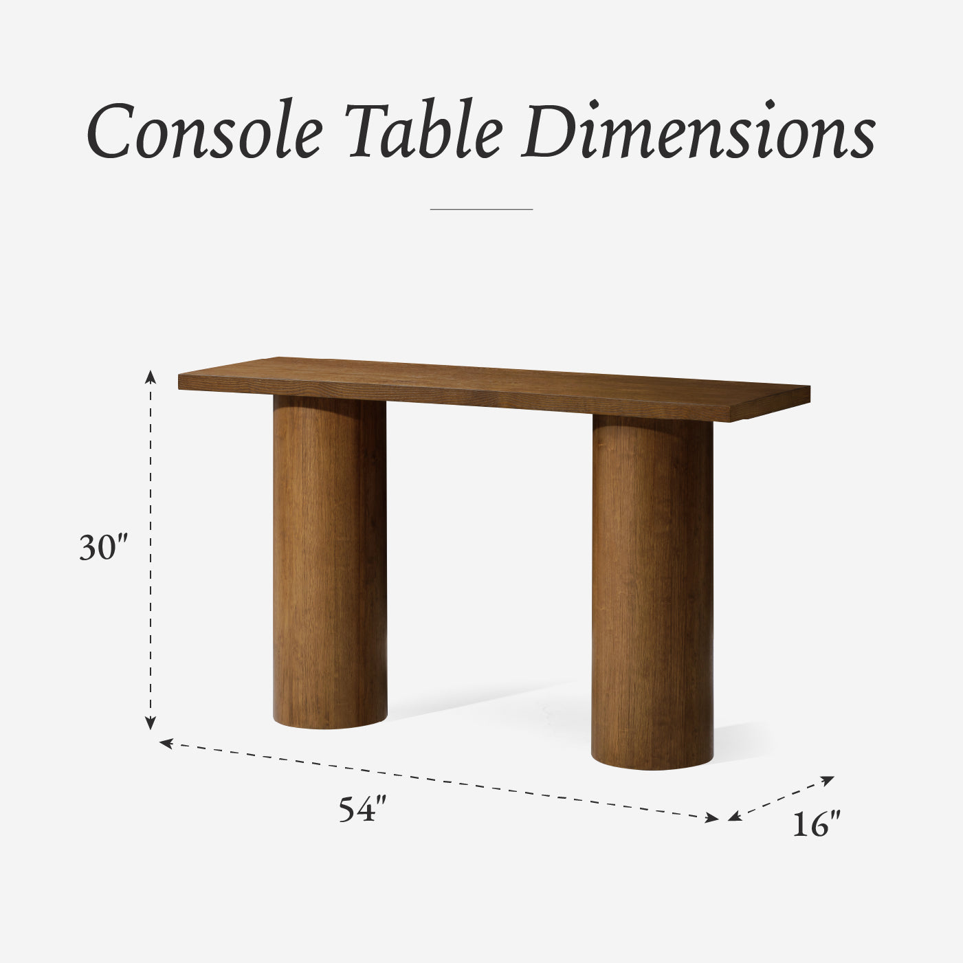 Lana Contemporary Wooden Console Table in Brown Finish in Accent Tables by Maven Lane