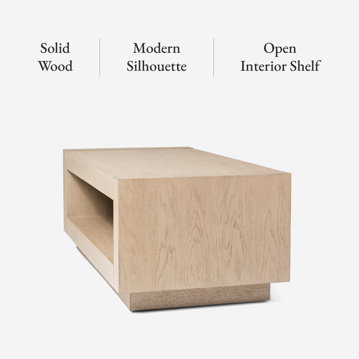 Artemis Contemporary Wooden Coffee Table in Refined White Finish in Accent Tables by Maven Lane