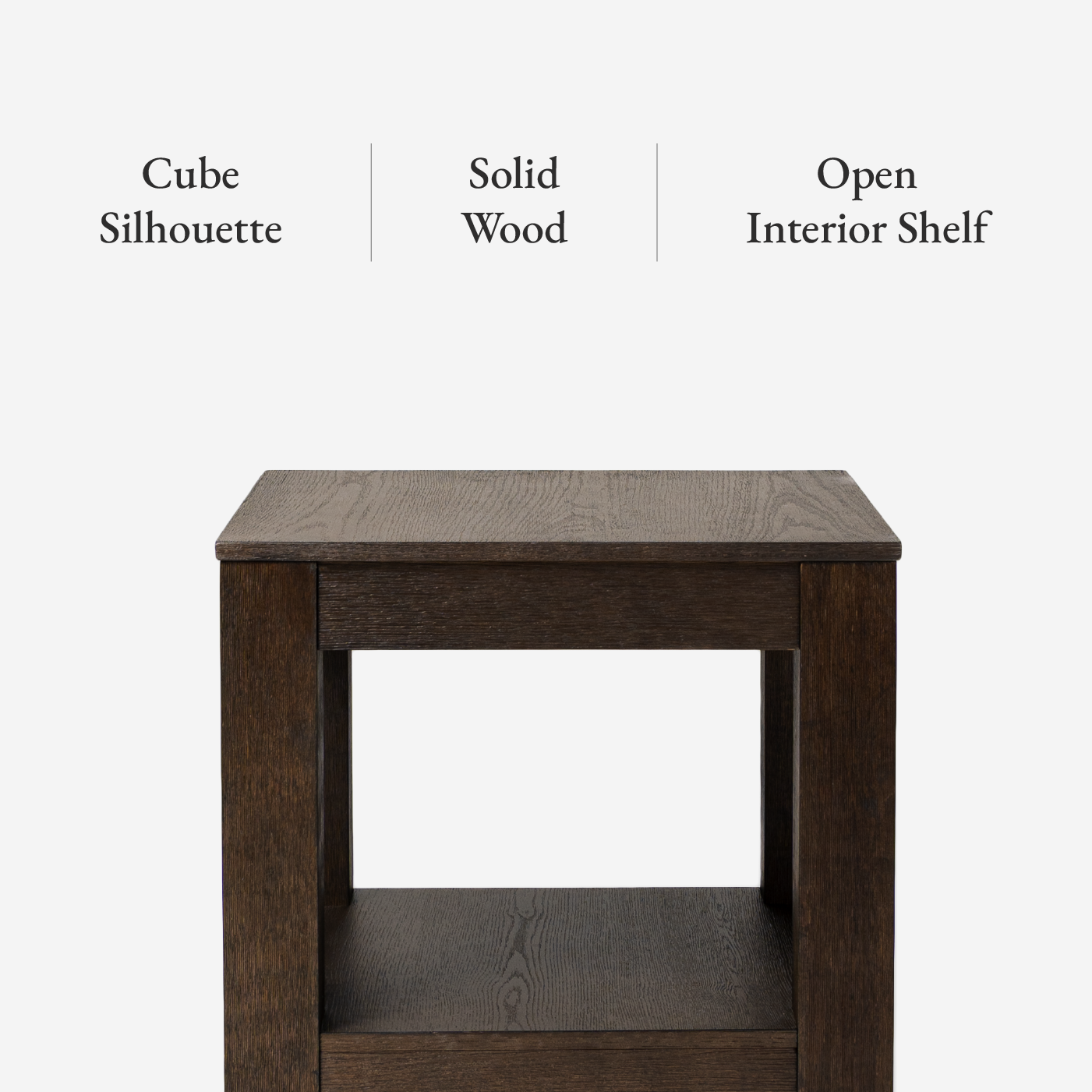 Paulo Wooden Side Table in Weathered Brown Finish in Accent Tables by Maven Lane