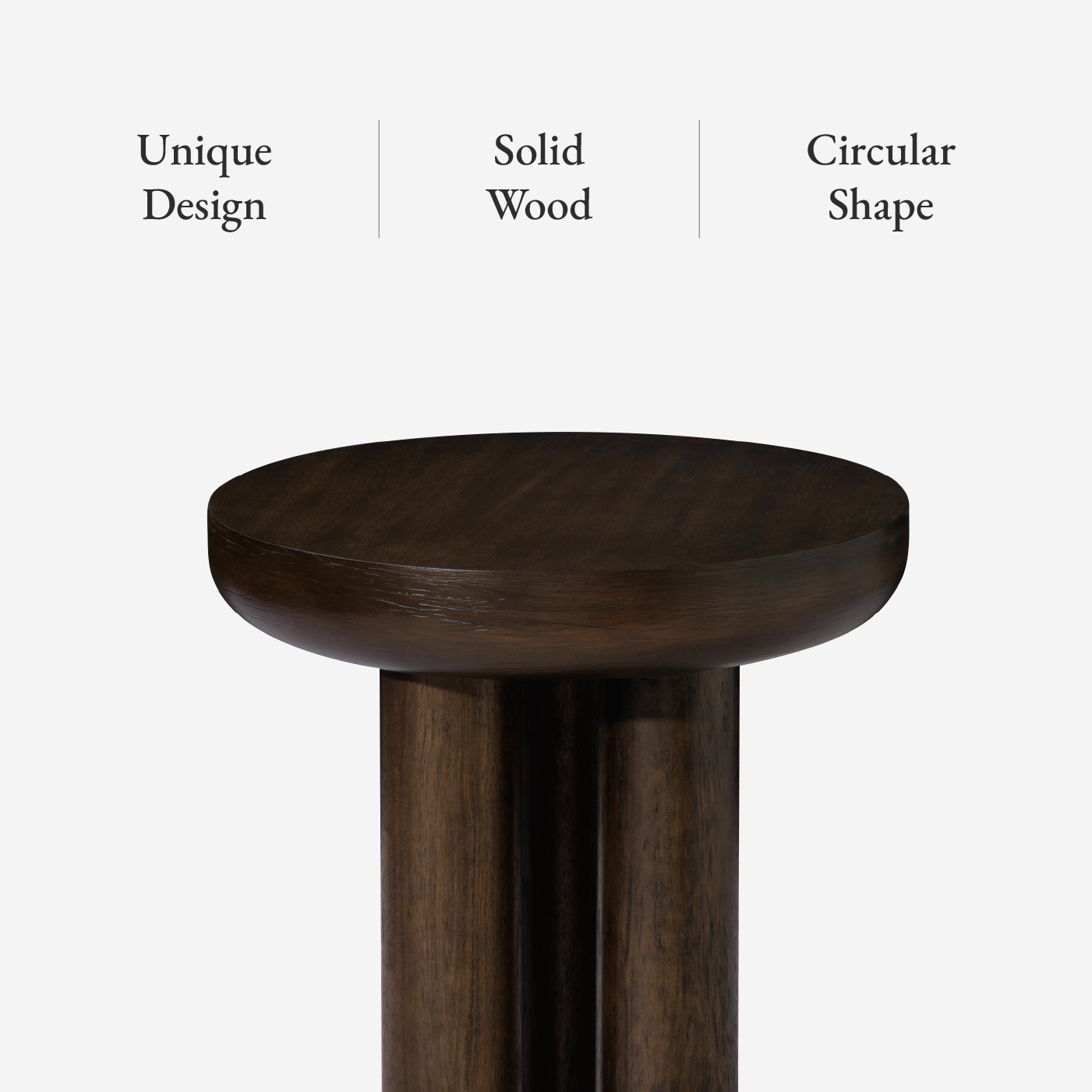 Owen rustic wooden side table in aged brown in Accent Tables by Maven Lane