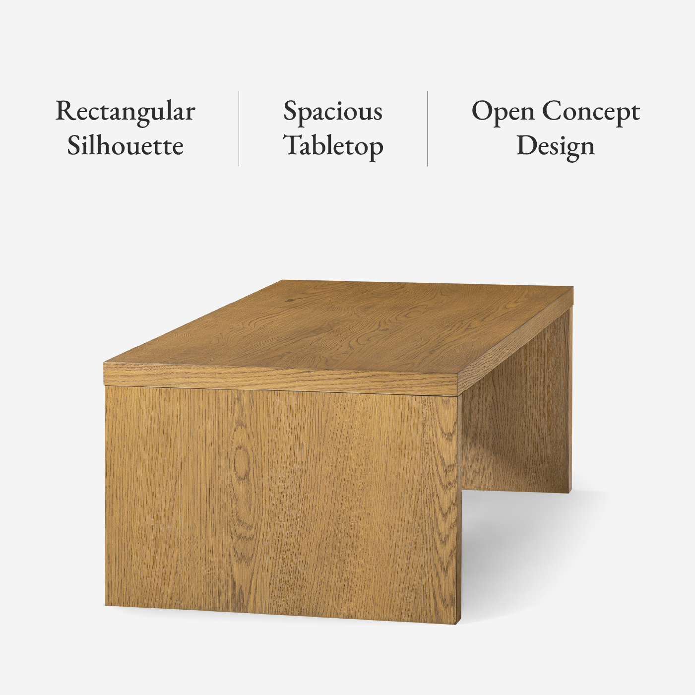 Zeno Rectangular Coffee Table in Aged Natural in Coffee Table by Maven Lane
