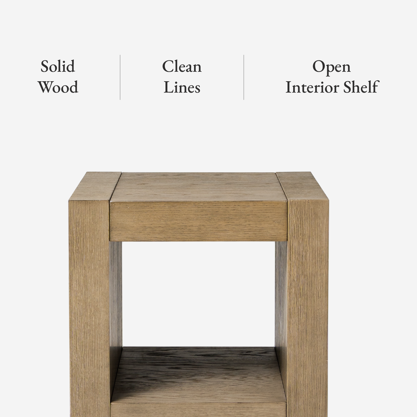 Artemis Contemporary Wooden Side Table in Refined Grey Finish in Accent Tables by Maven Lane