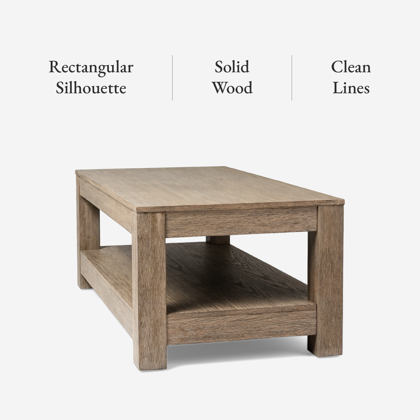Paulo Wooden Coffee Table in Weathered Grey Finish in Accent Tables by Maven Lane
